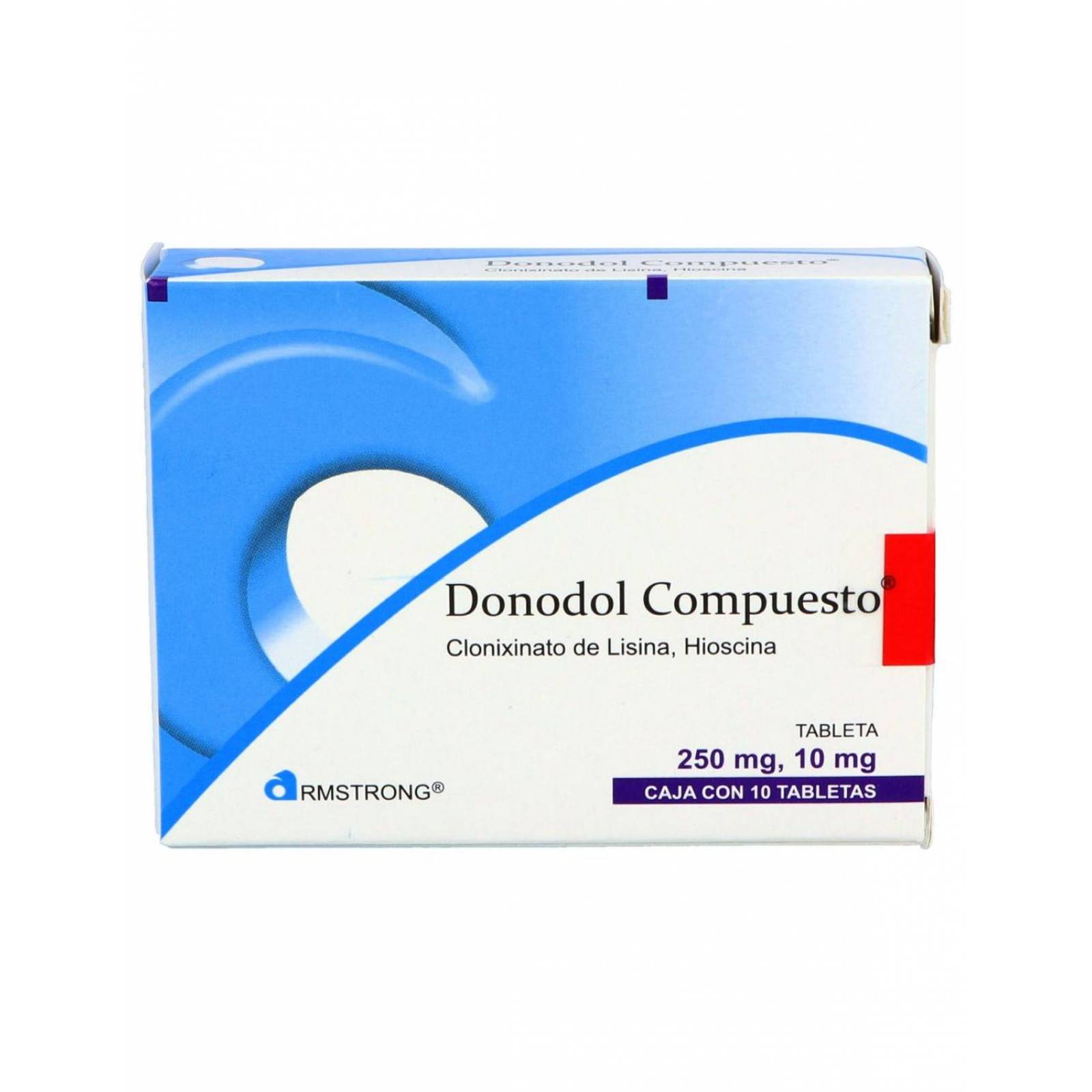 Donodol Compuesto 250 mg /10 mg Caja Con 10 Tabletas 