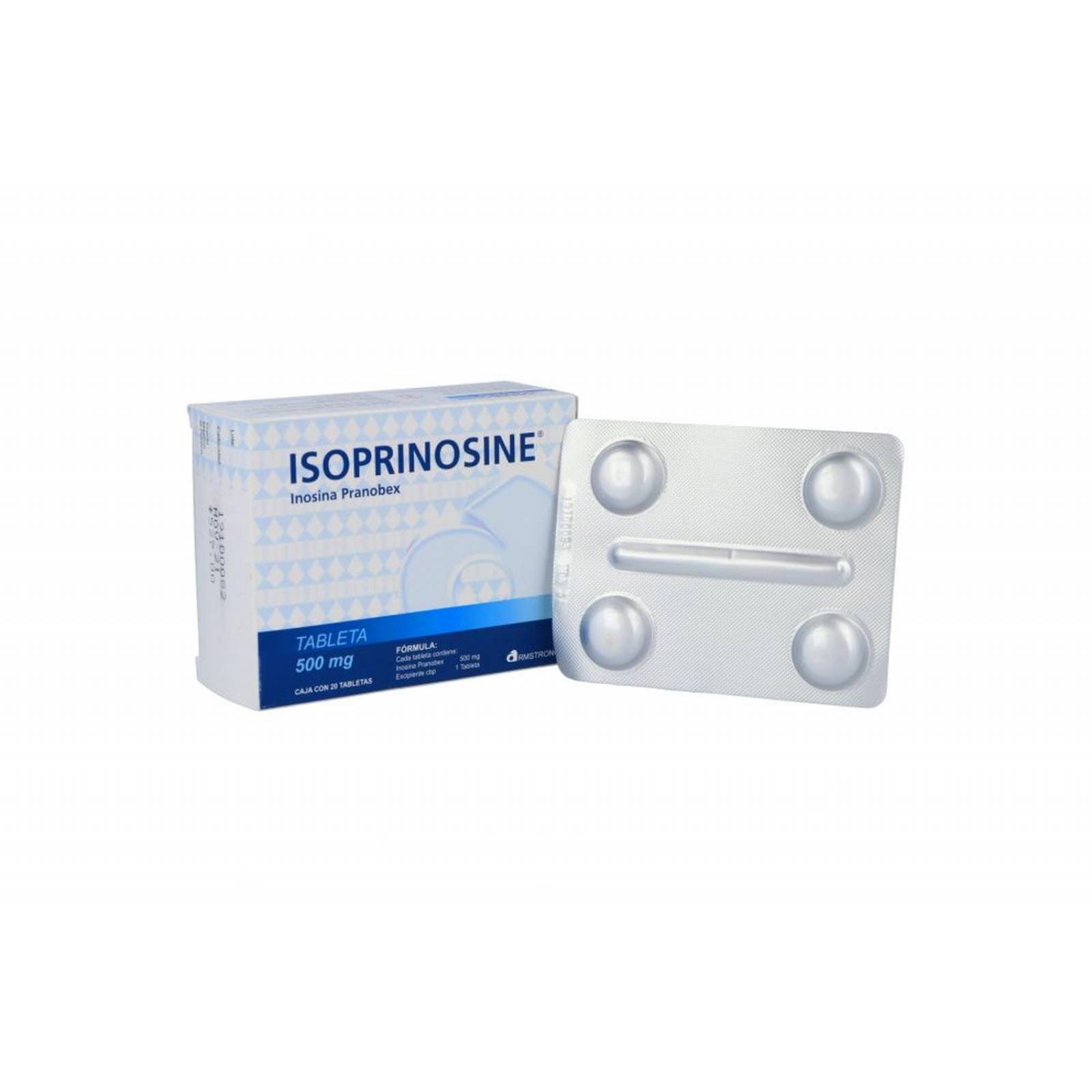 Isoprinosine 500 mg Caja Con 20 Tabletas 