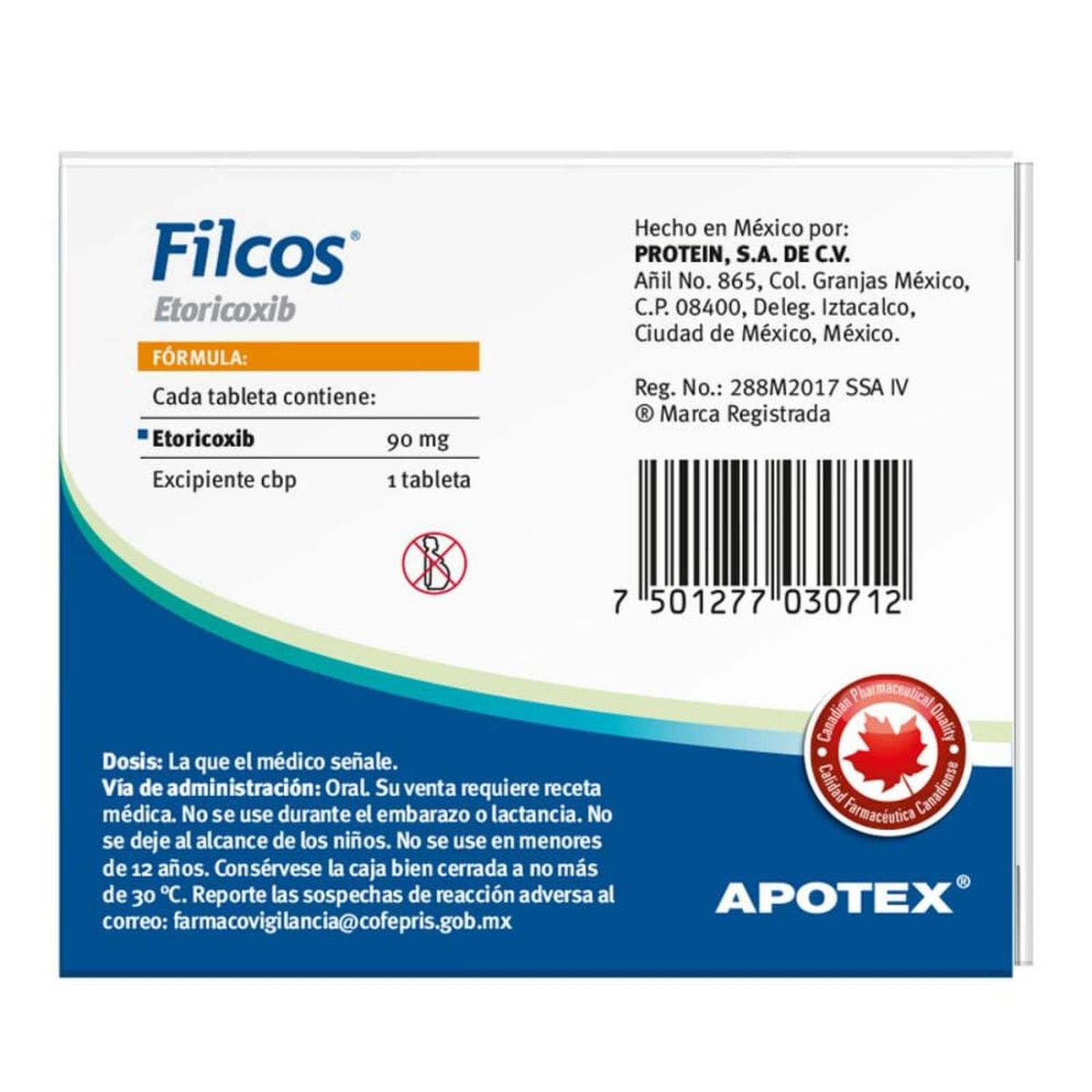 Filcos 120 mg Caja Con Blíster Con 7 Tabletas 