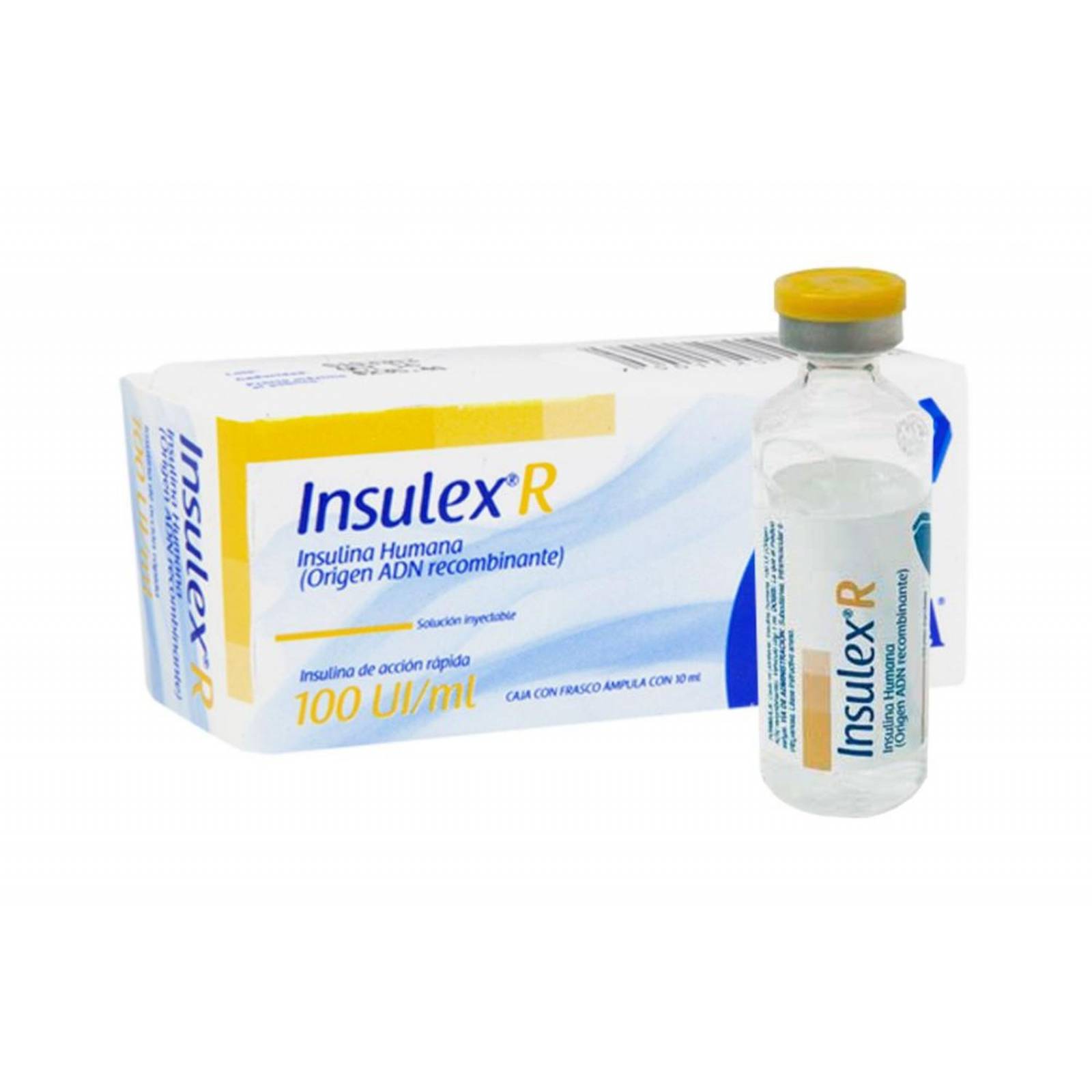 Insulex R 100 UI / mL Caja Con 1 Frasco Ampula - RX3 