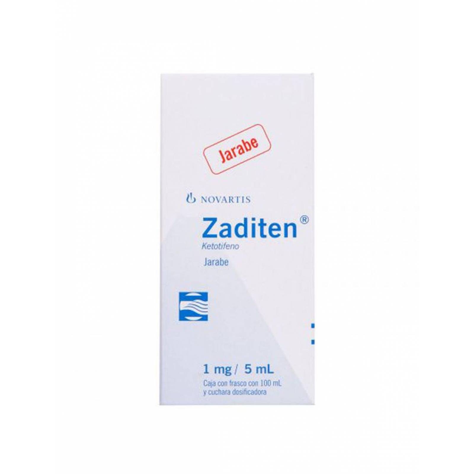 Zaditen Jarabe 1 mg / 5 mL Caja Con Frasco Con 100 mL 