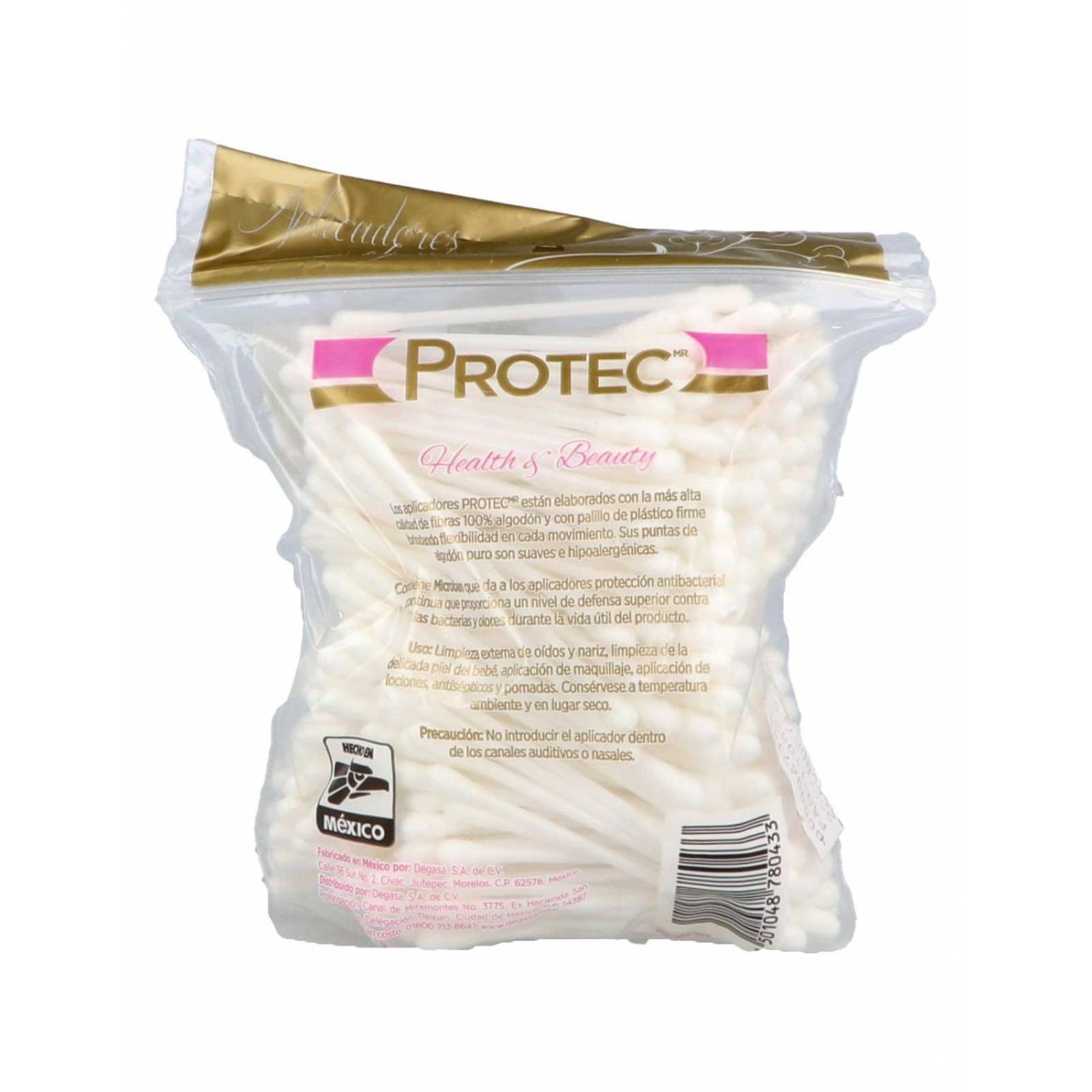Protec Limpiecitos Aplicadores De Algodón Bolsa Con 300 Piezas 