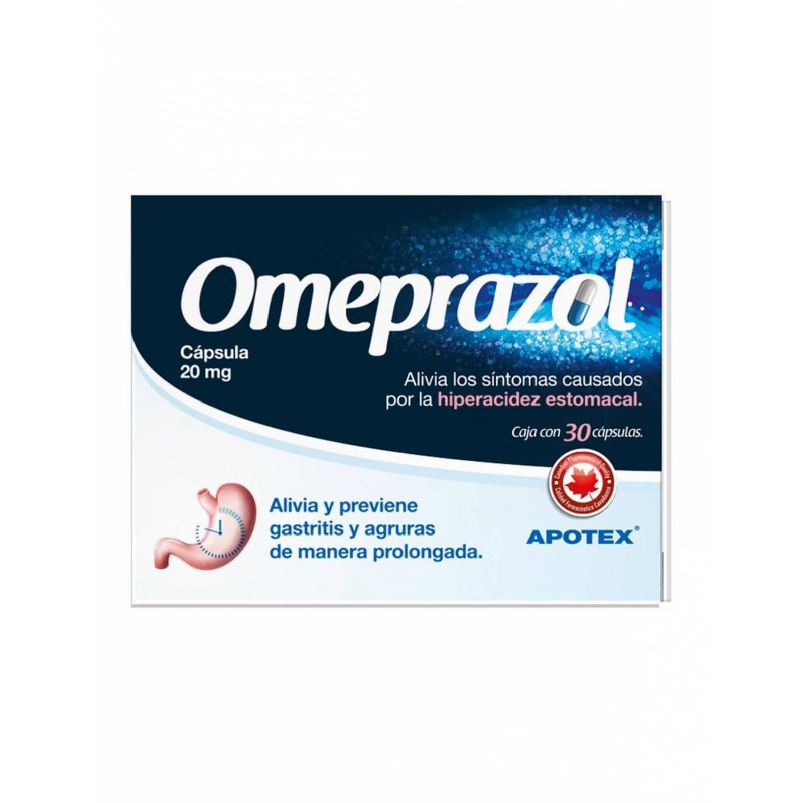 Omeprazol 20 mg Caja Con Blíster Con 30 Cápsulas 