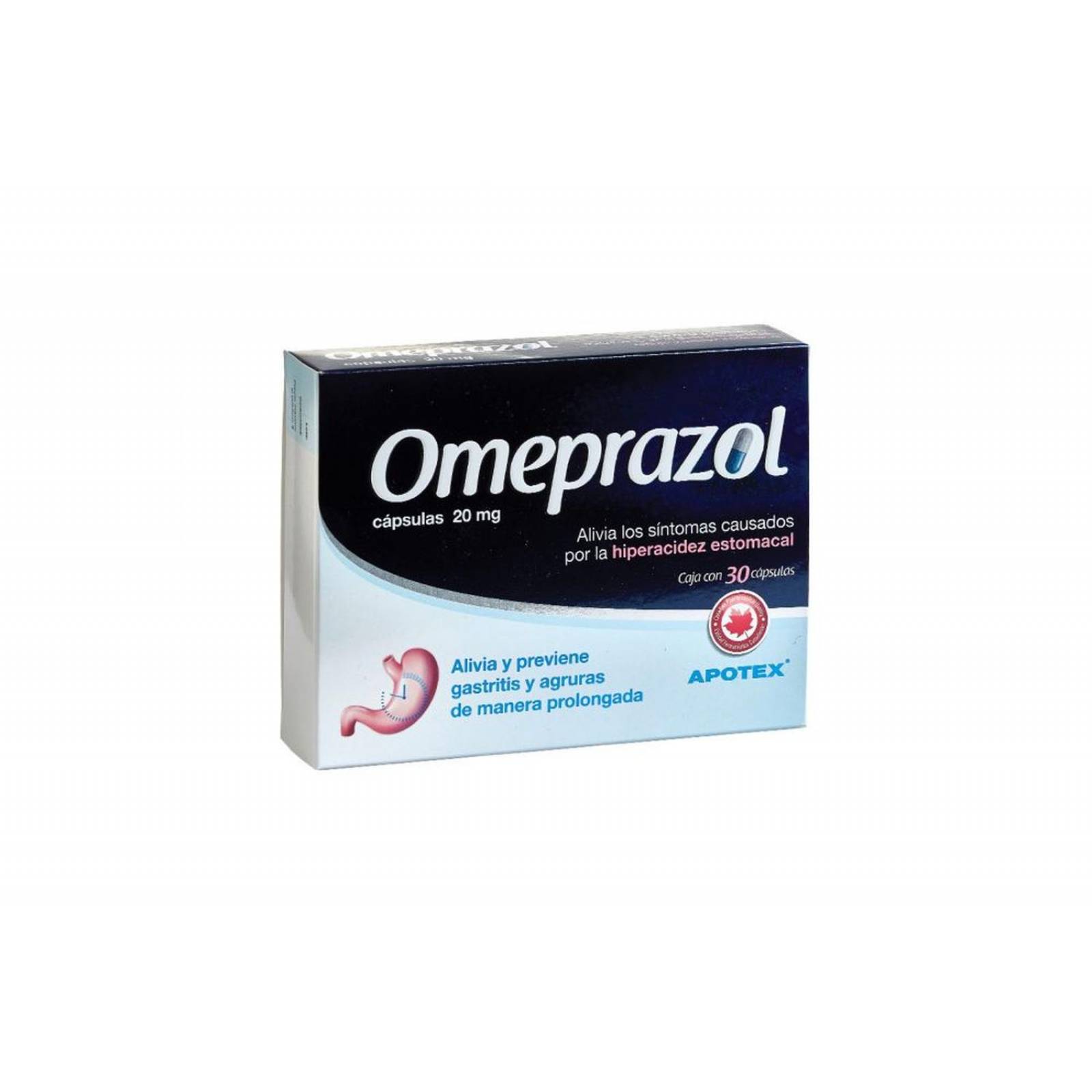 Omeprazol 20 mg Caja Con Blíster Con 30 Cápsulas 