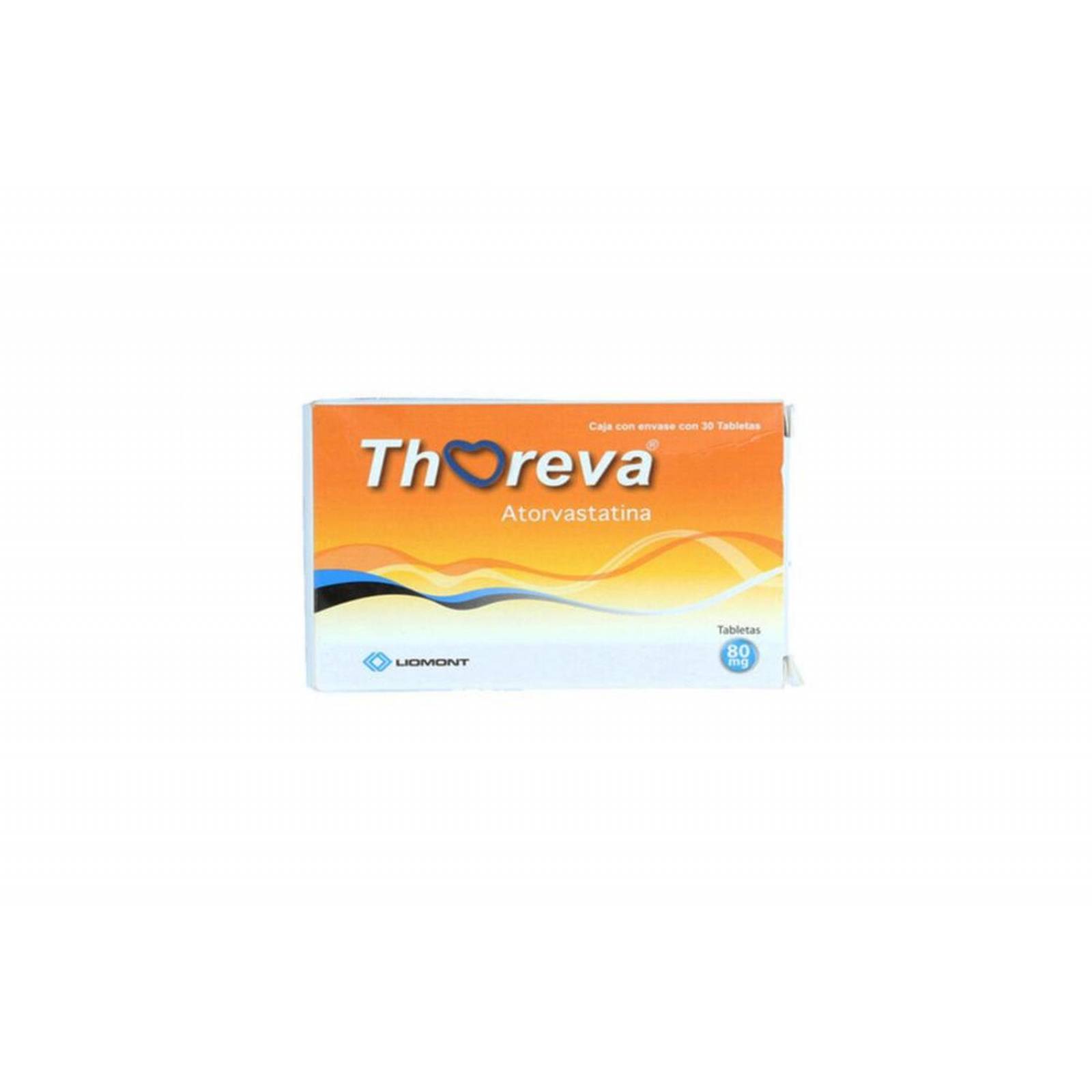 Thoreva 80 mg Caja Con 30 Tabletas 