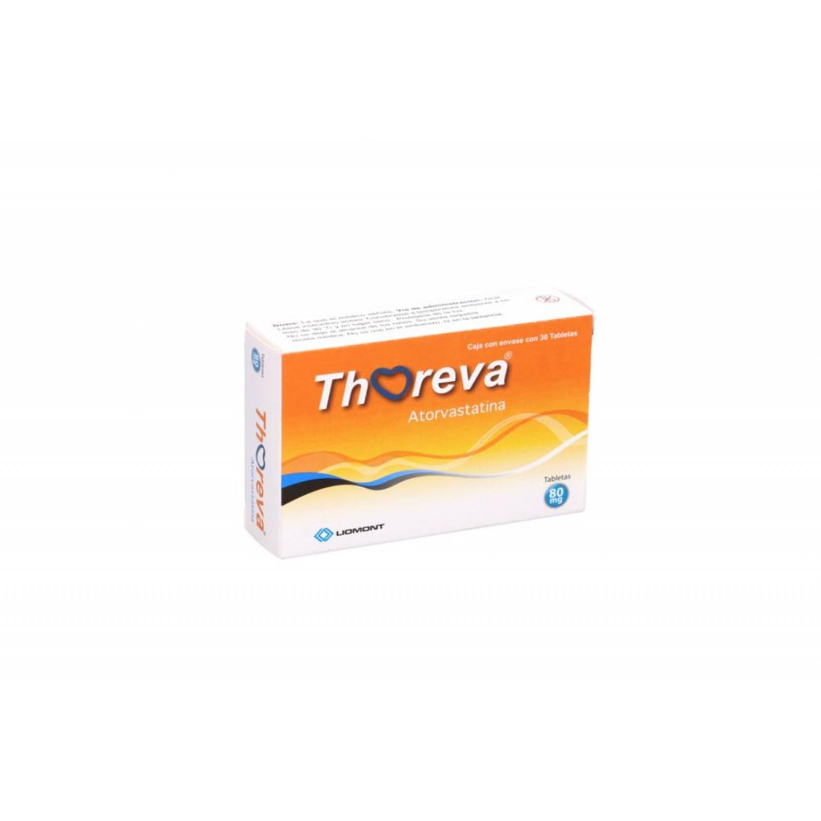 Thoreva 80 mg Caja Con 30 Tabletas 