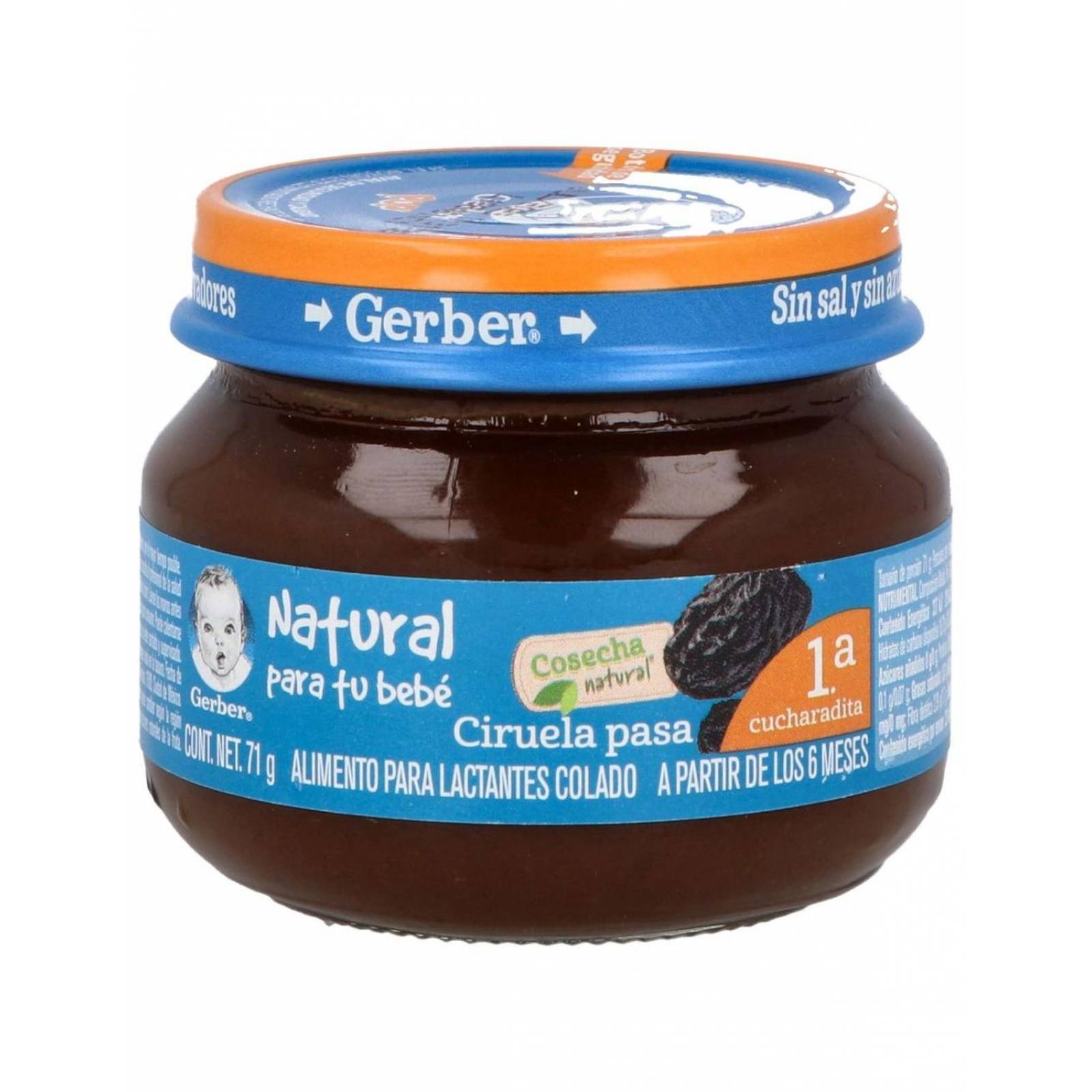 Gerber Papilla Frasco Con 71 g - Ciruela Pasa 