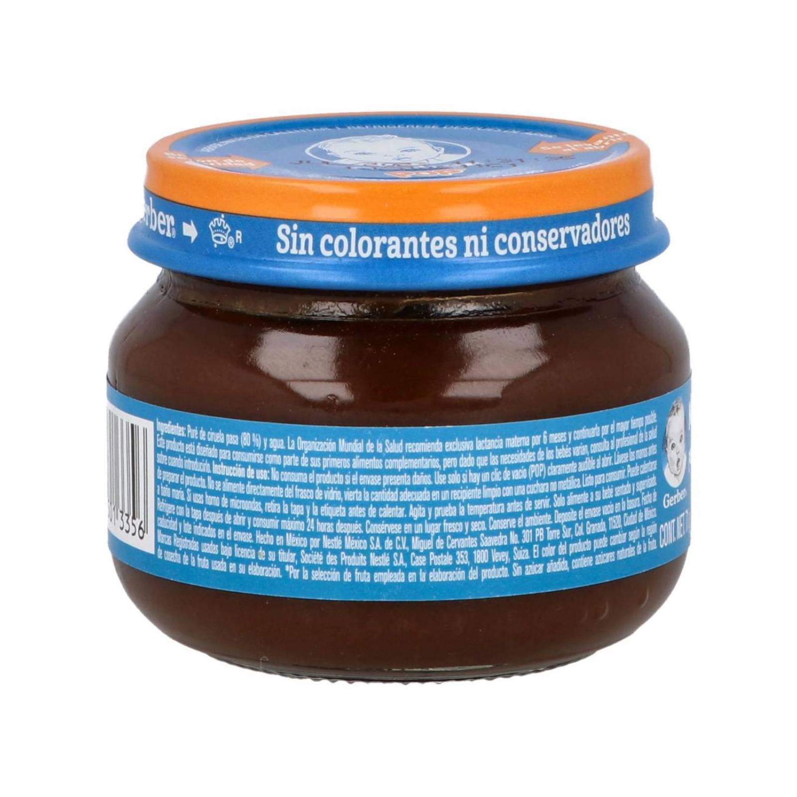 Gerber Papilla Frasco Con 71 g - Ciruela Pasa 