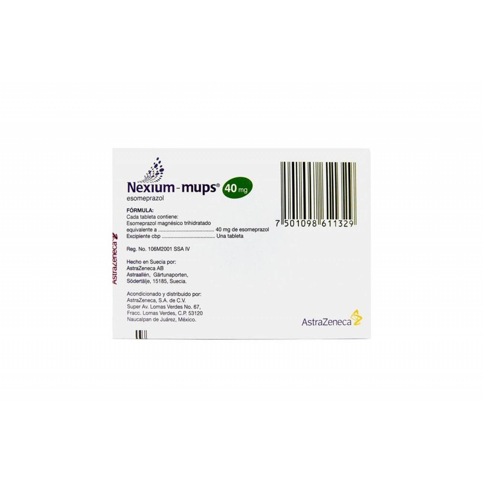 Nexium Mups 40 mg Caja Con 14 Tabletas 