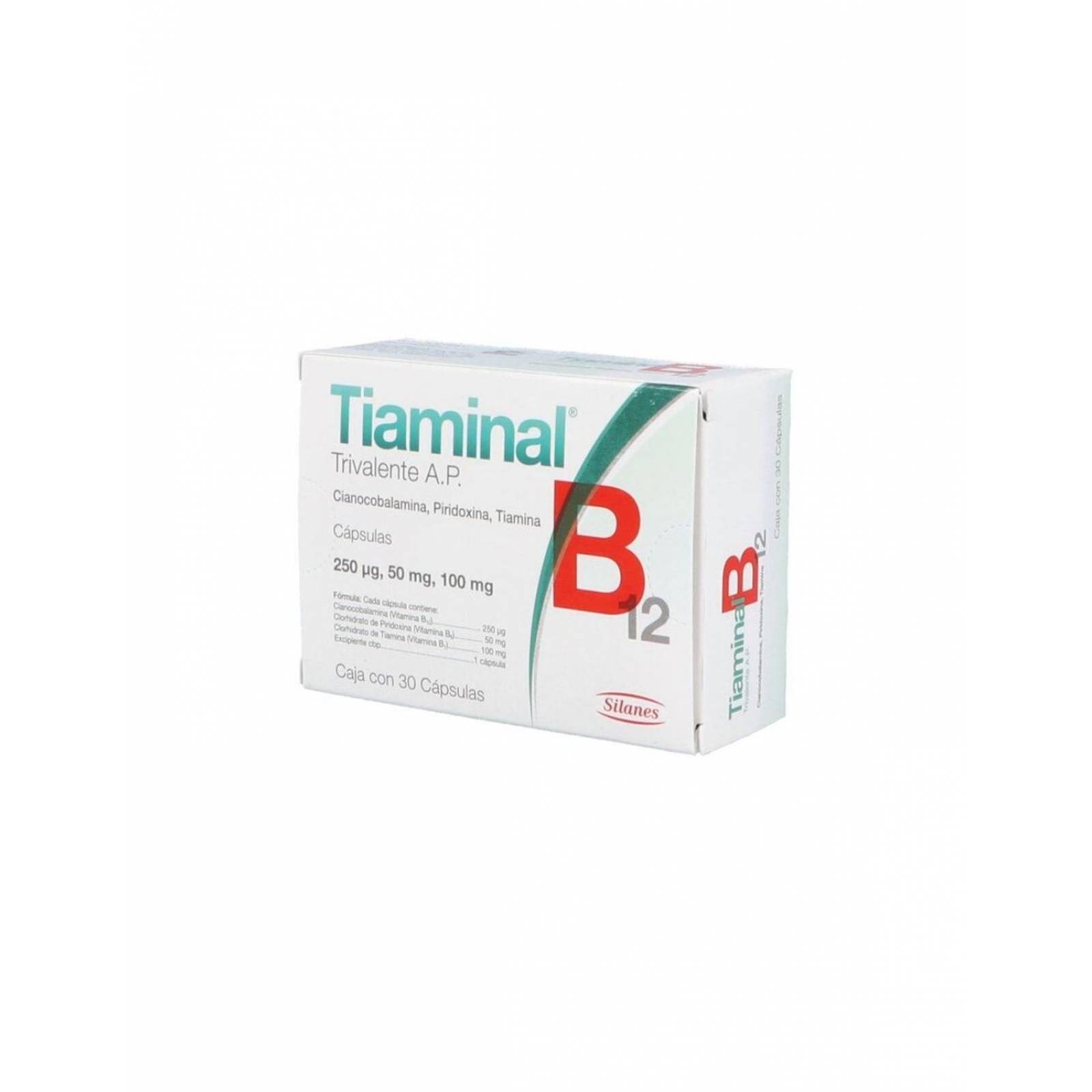 Tiaminal B12 Trivalente AP Caja Con 30 Cápsulas 