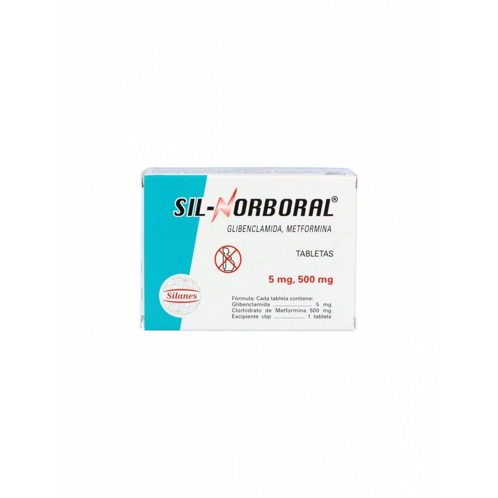 Sil Norboral 5 mg / 500 mg Caja Con 40 Tabletas 