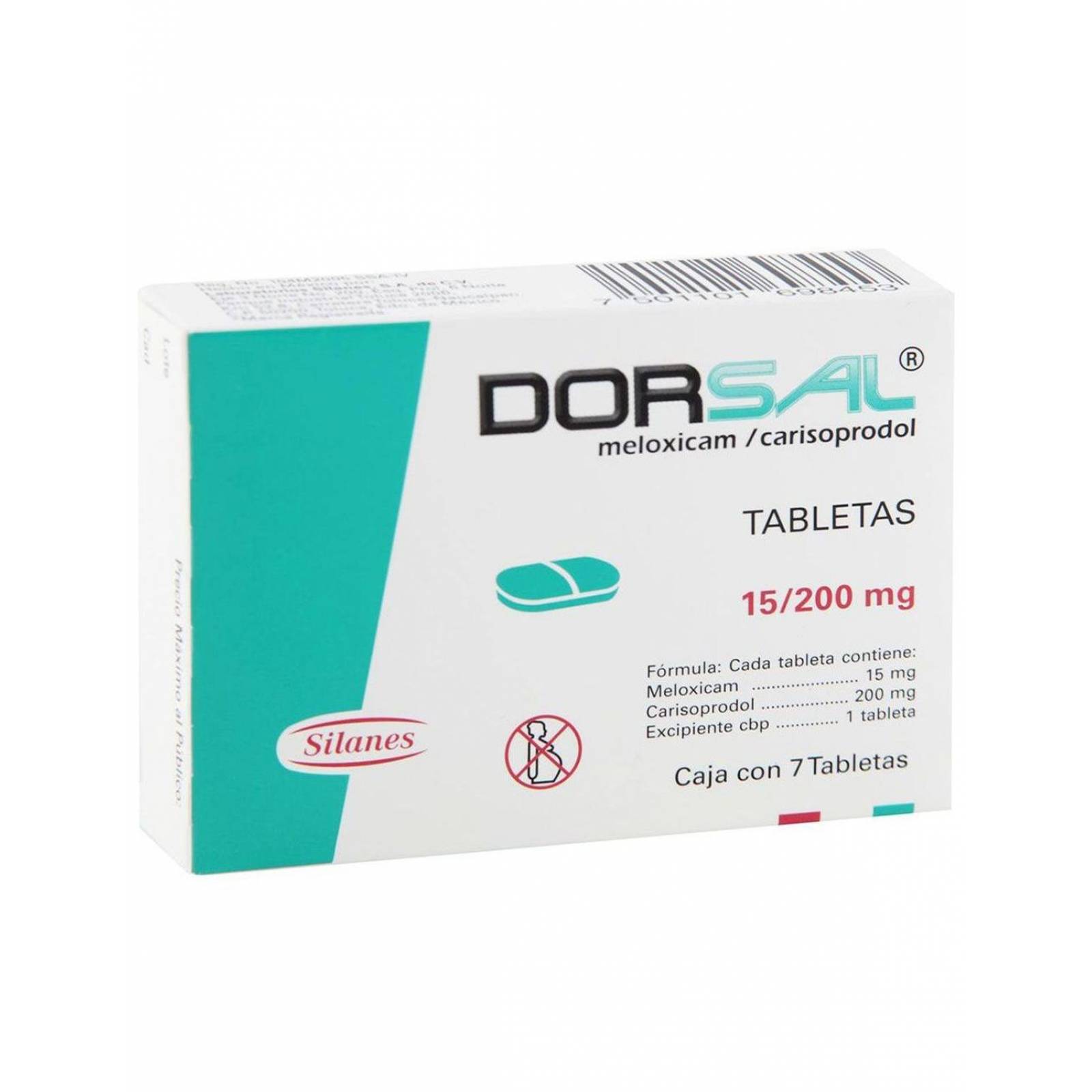 Dorsal 15 mg/200 mg Caja Con 7 Tabletas 