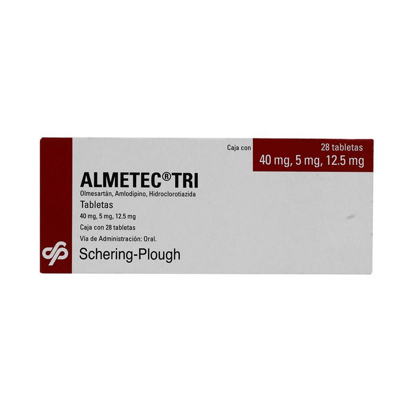 Almetec Tri 40 mg/ 5 mg/12.5 mg Caja con 28 Tabletas 