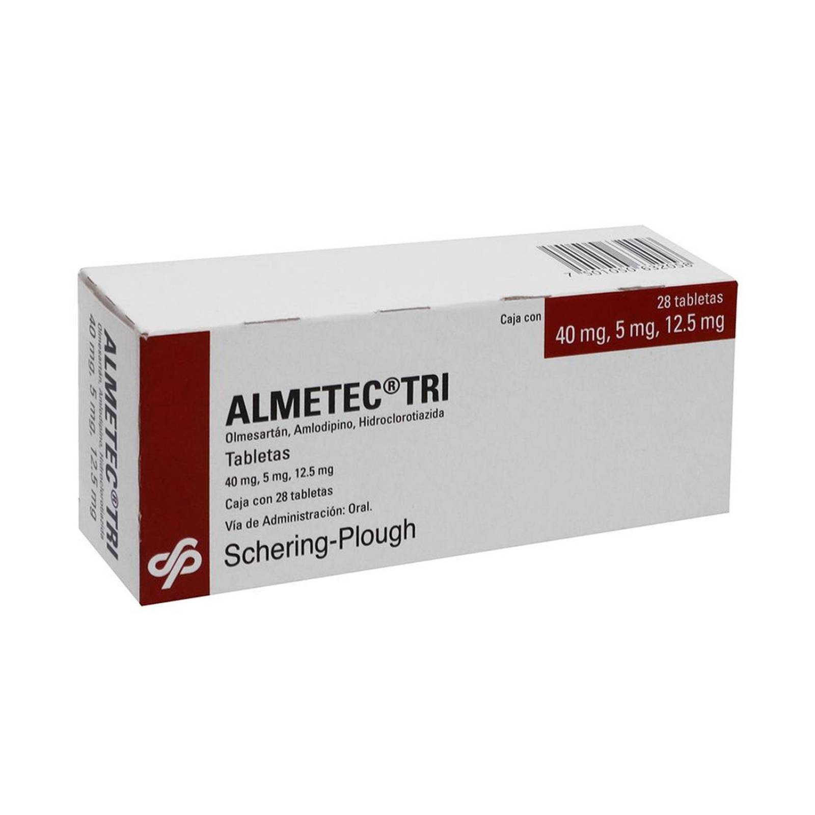 Almetec Tri 40 mg/ 5 mg/12.5 mg Caja con 28 Tabletas 