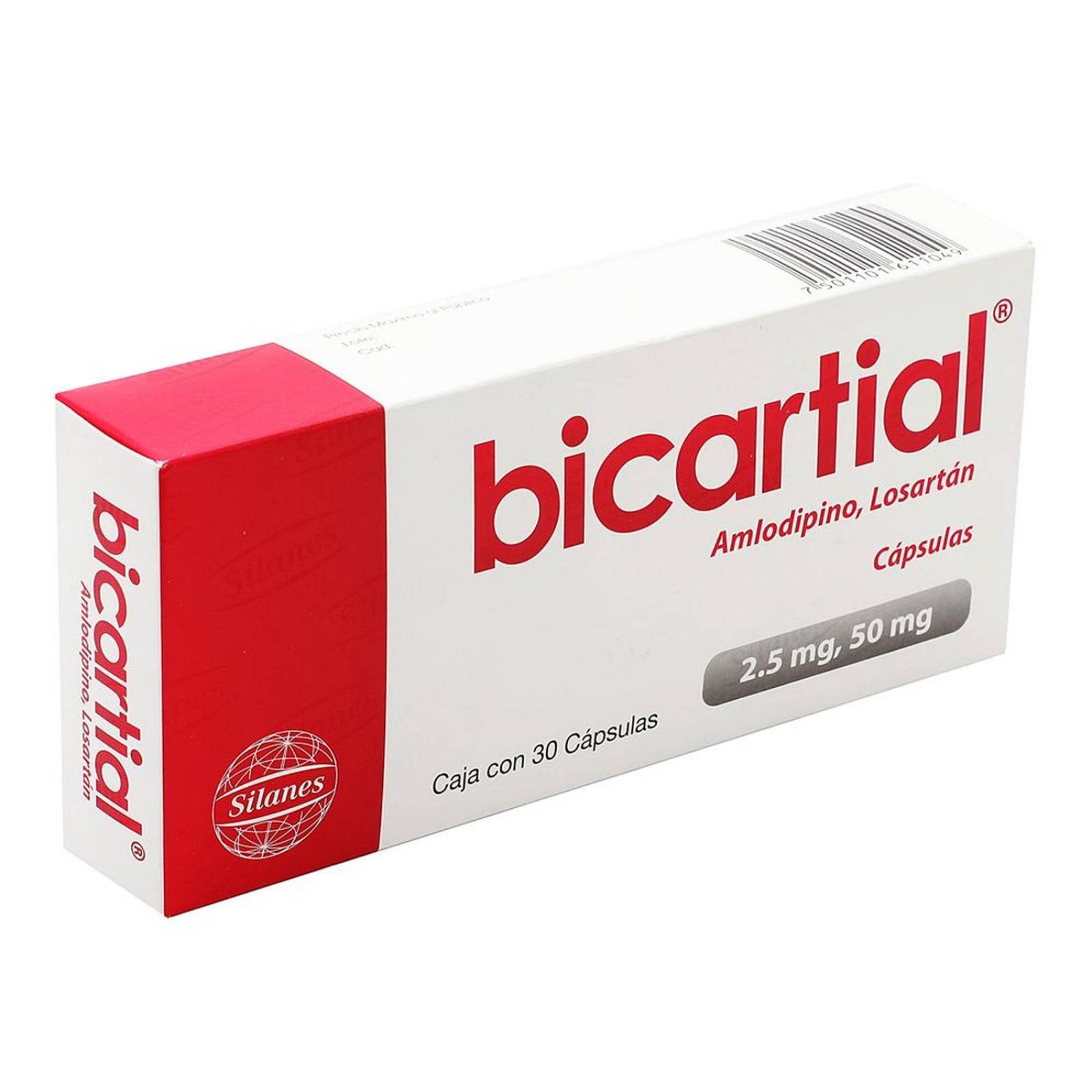 Bicartial 2.5 mg/50 mg Caja Con 30 Cápsulas 