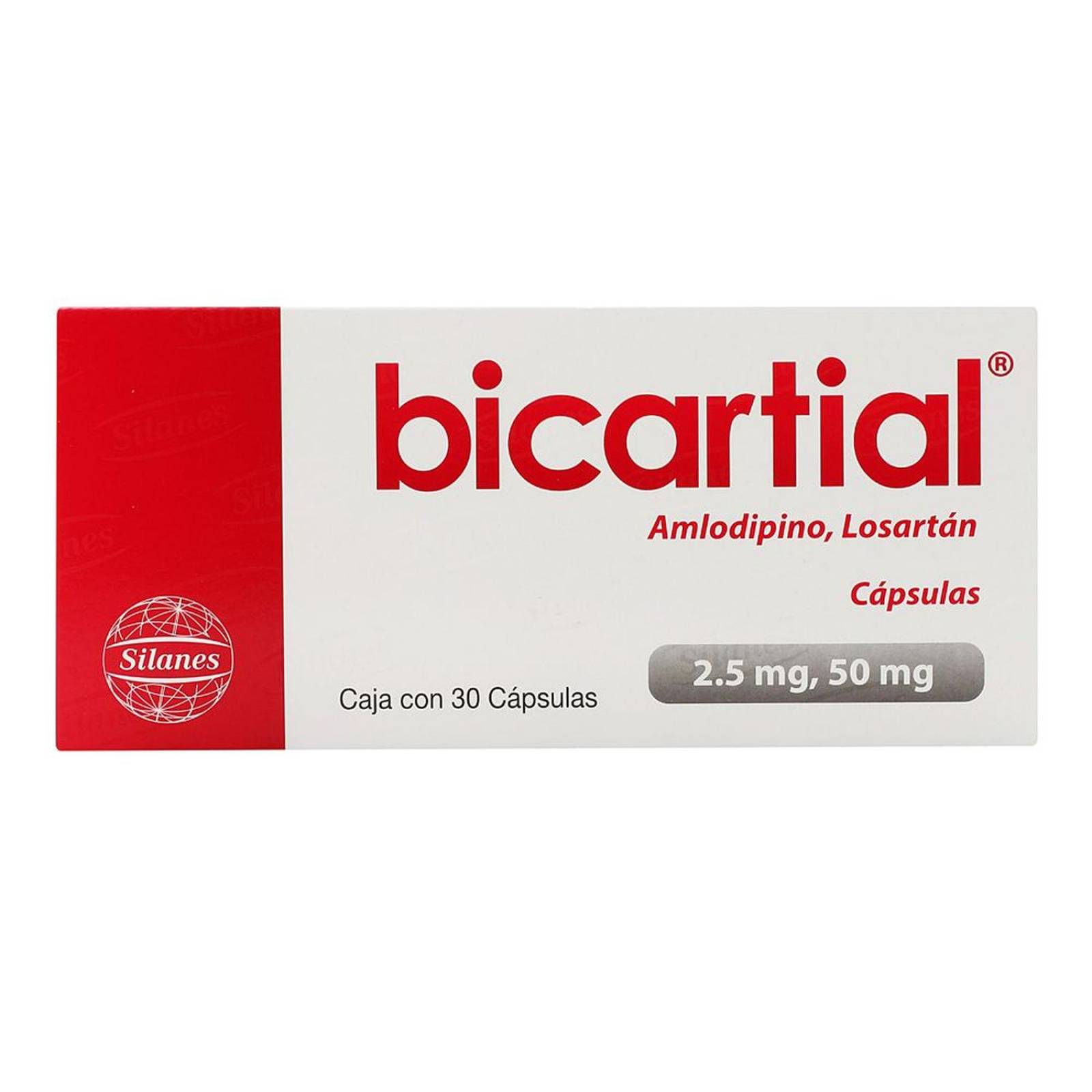Bicartial 2.5 mg/50 mg Caja Con 30 Cápsulas 