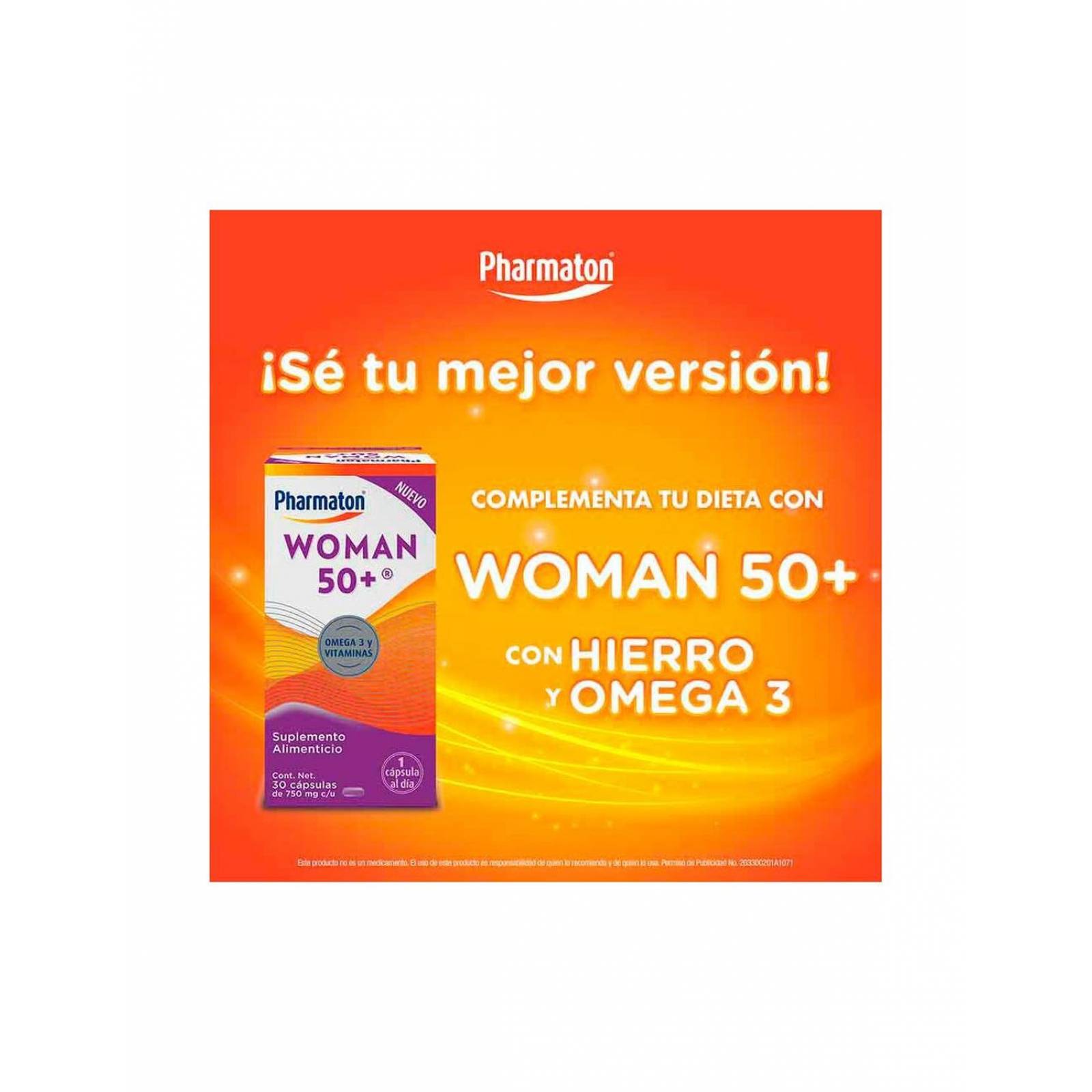 Pharmaton Woman 50+ 750 mg Caja Con 30 Cápsulas 