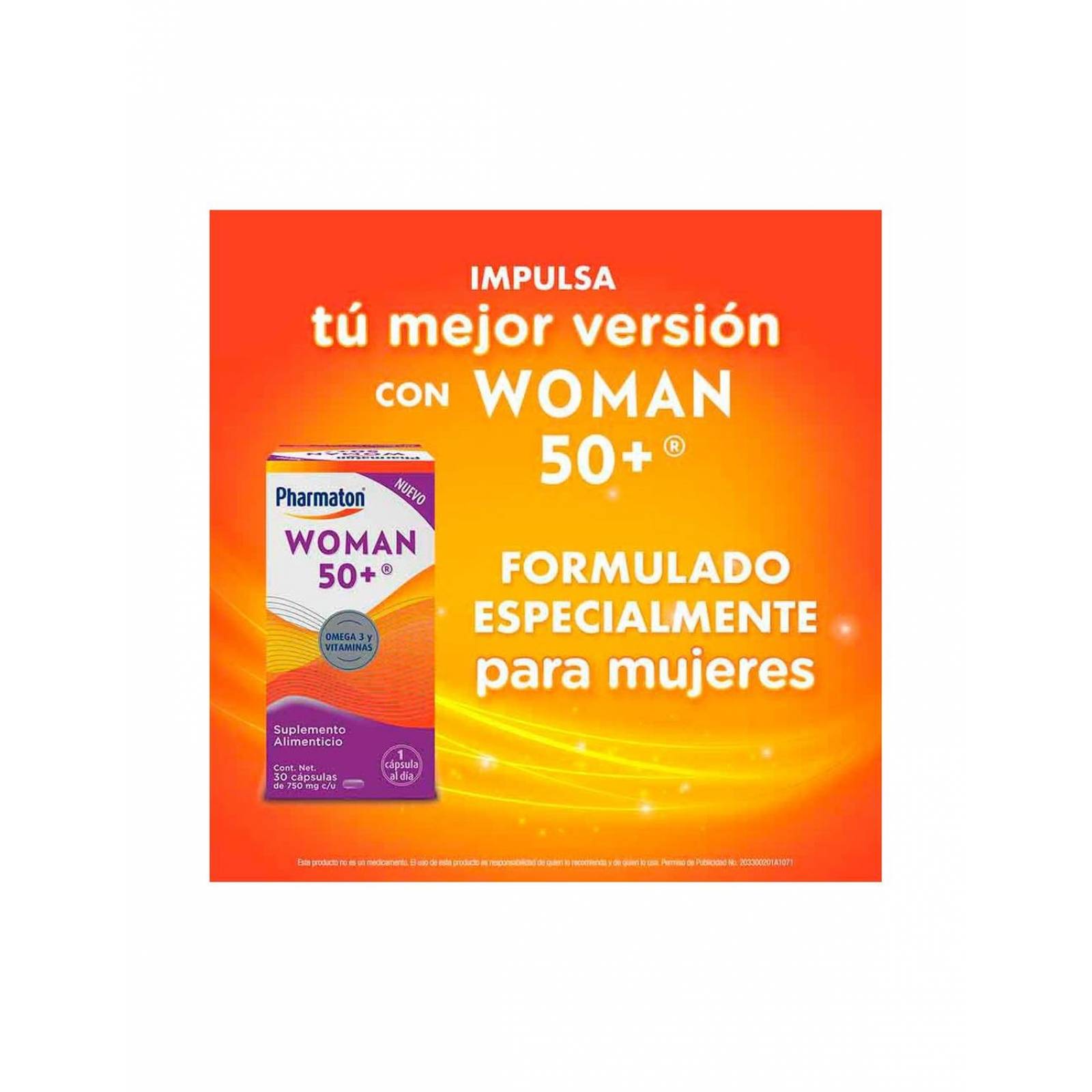 Pharmaton Woman 50+ 750 mg Caja Con 30 Cápsulas 