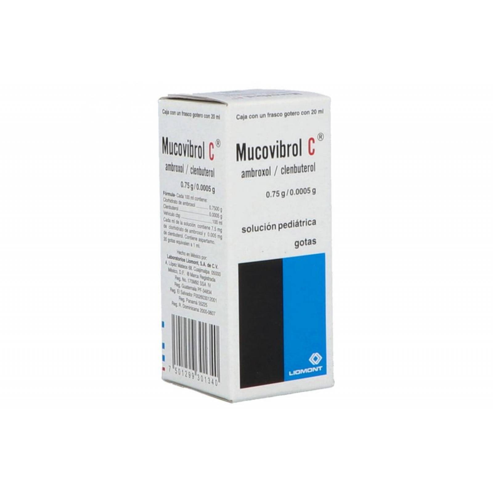Mucovibrol C 7.5 mg/ .05 mg Caja Con Frasco Gotero Con 20 mL 