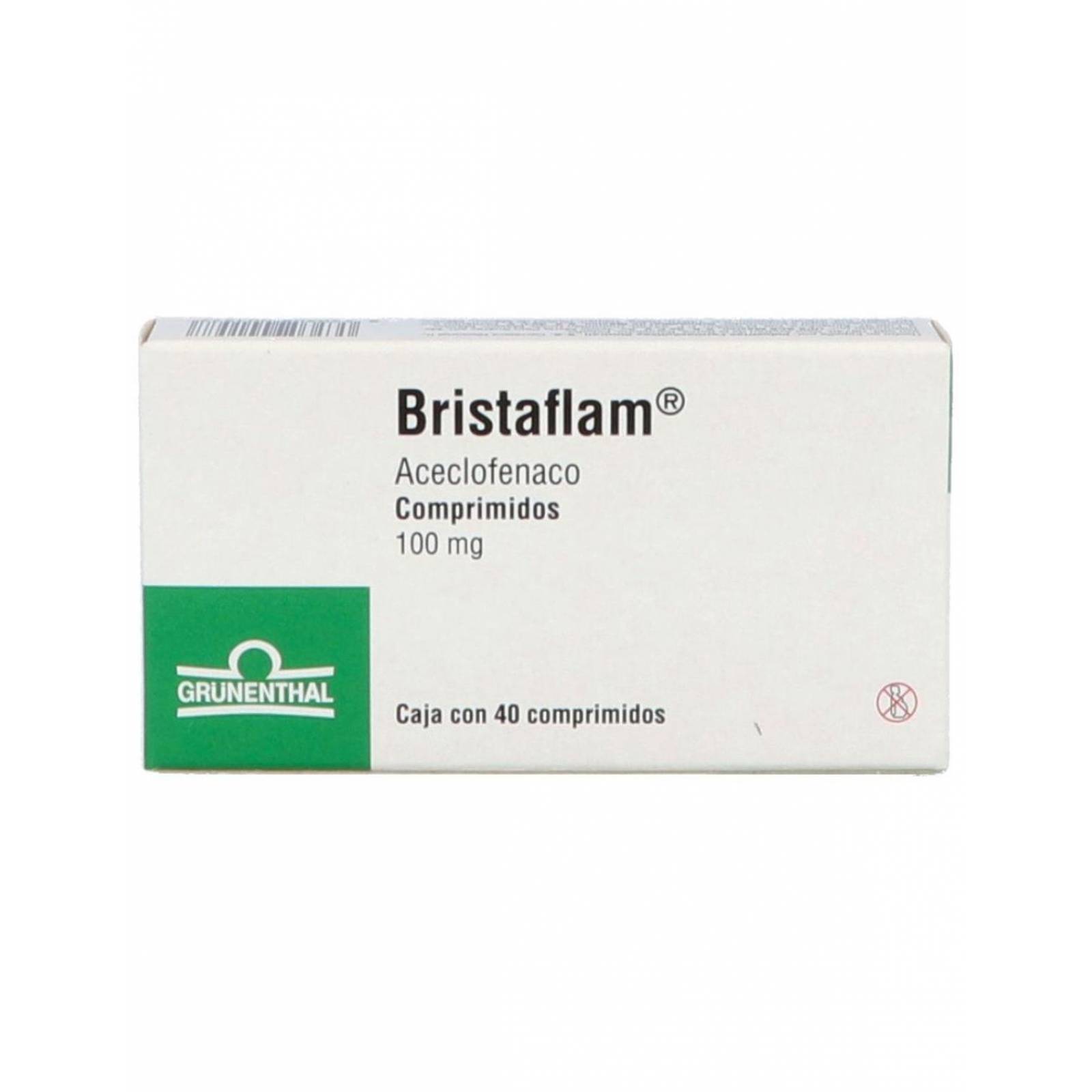Bristaflam 100 mg Caja Con 40 Comprimidos 