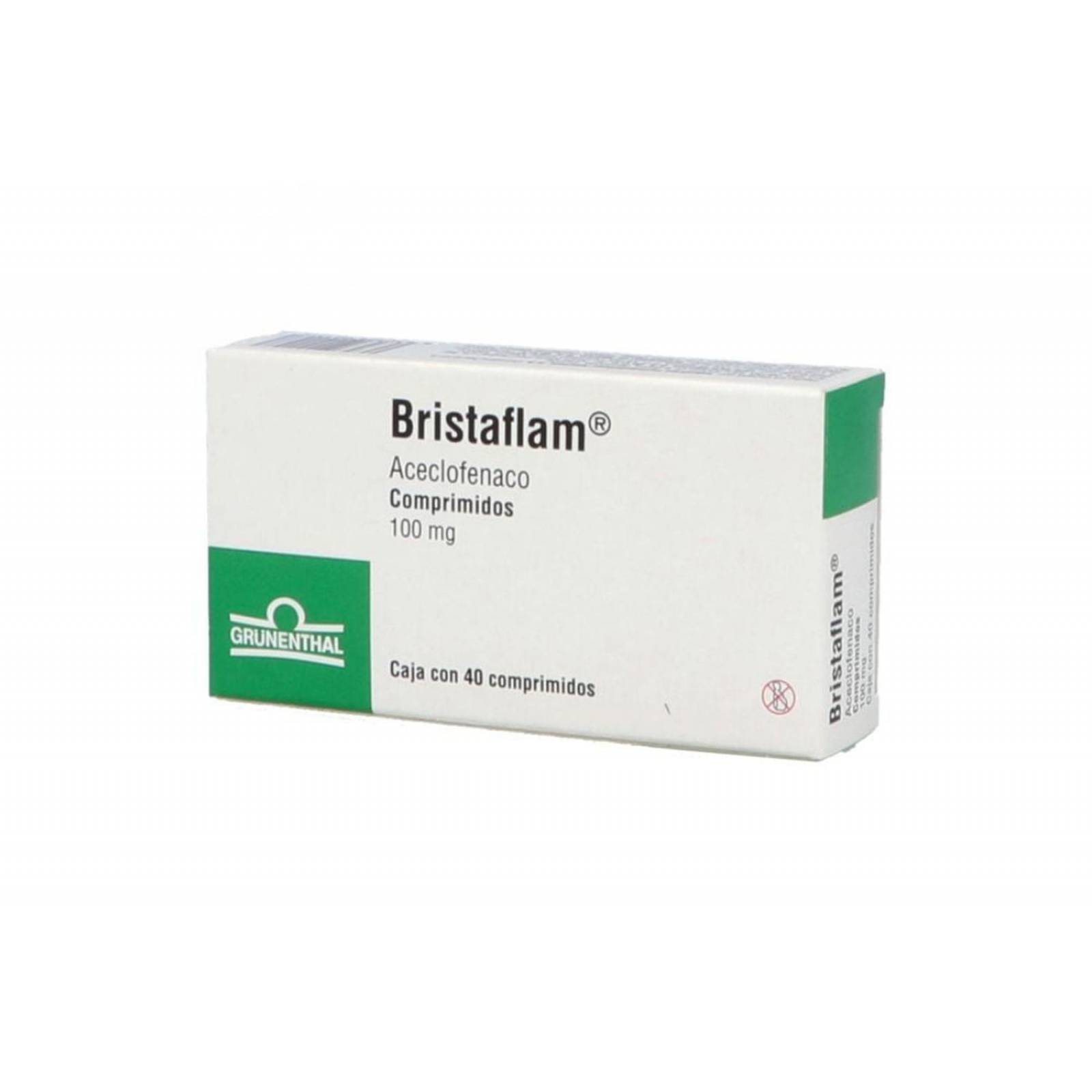 Bristaflam 100 mg Caja Con 40 Comprimidos 