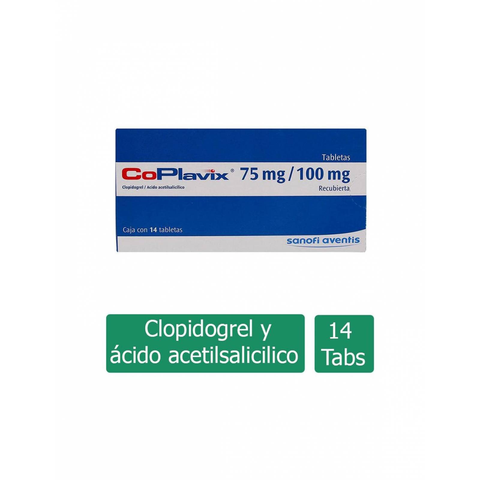 Coplavix 75mg/100mg Caja Con 14 Tabletas 