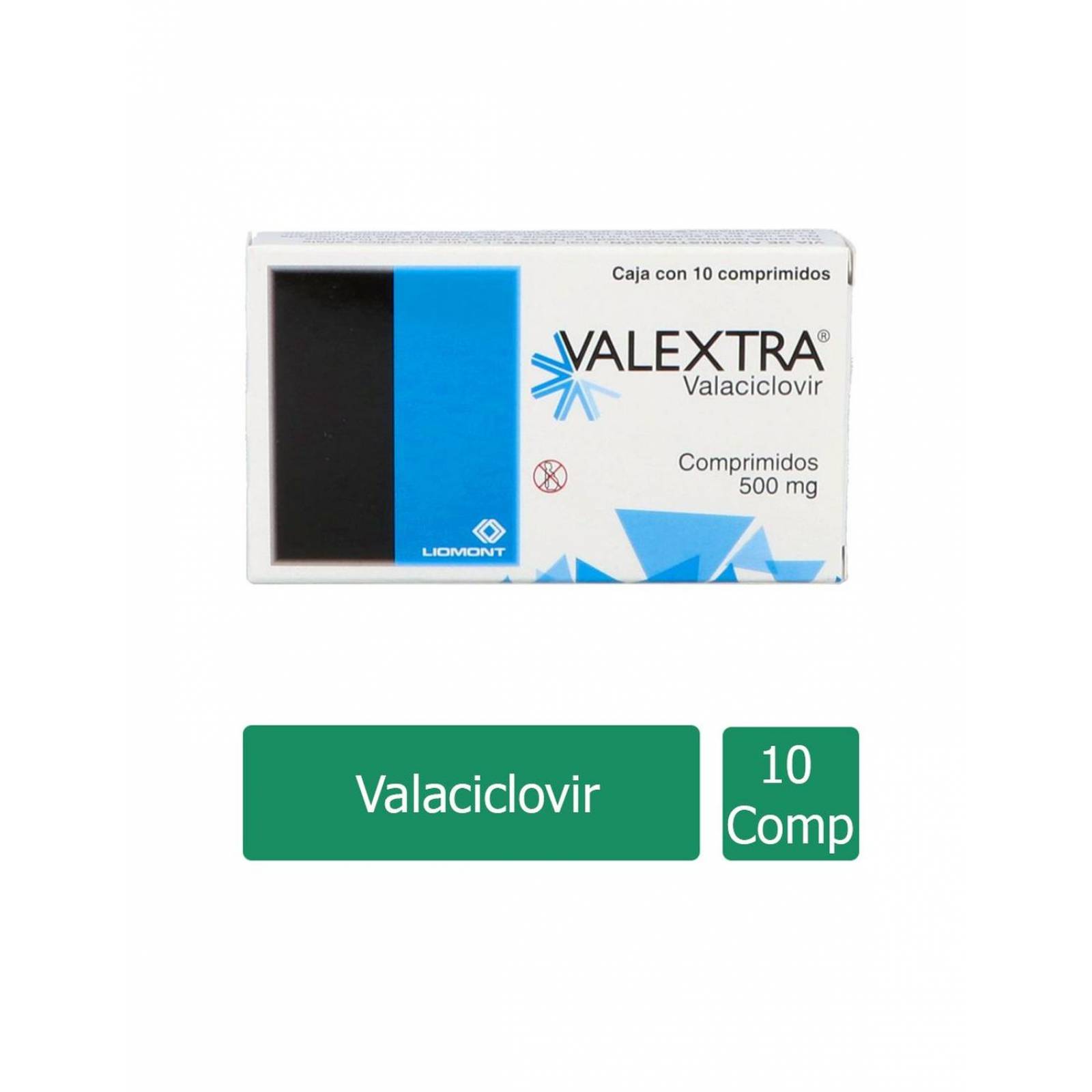 Valextra 500 mg Caja Con 10 Comprimidos 