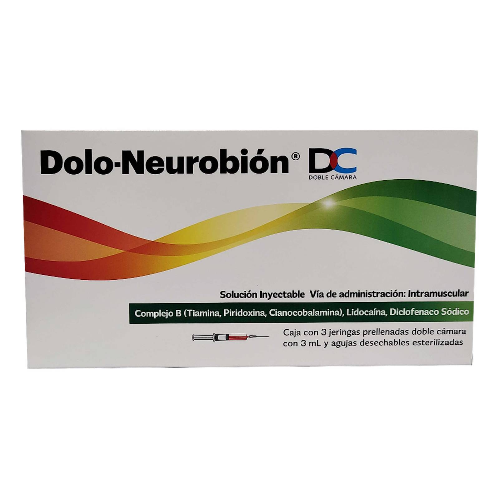Dolo Neurobion DC Caja Con 3 Jeringas Prellenadas Doble Cámara Con 3 ml 