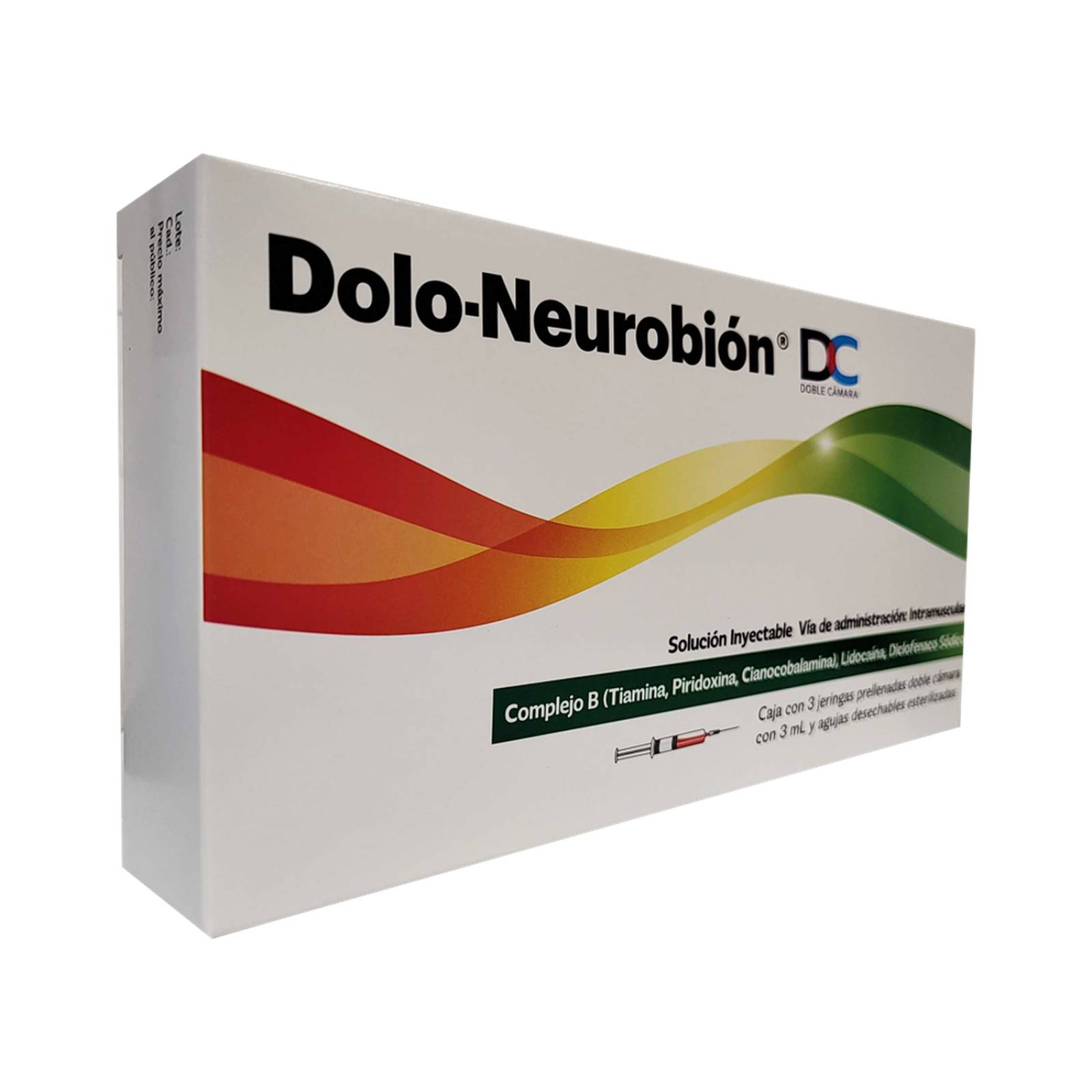 Dolo Neurobion DC Caja Con 3 Jeringas Prellenadas Doble Cámara Con 3 ml 