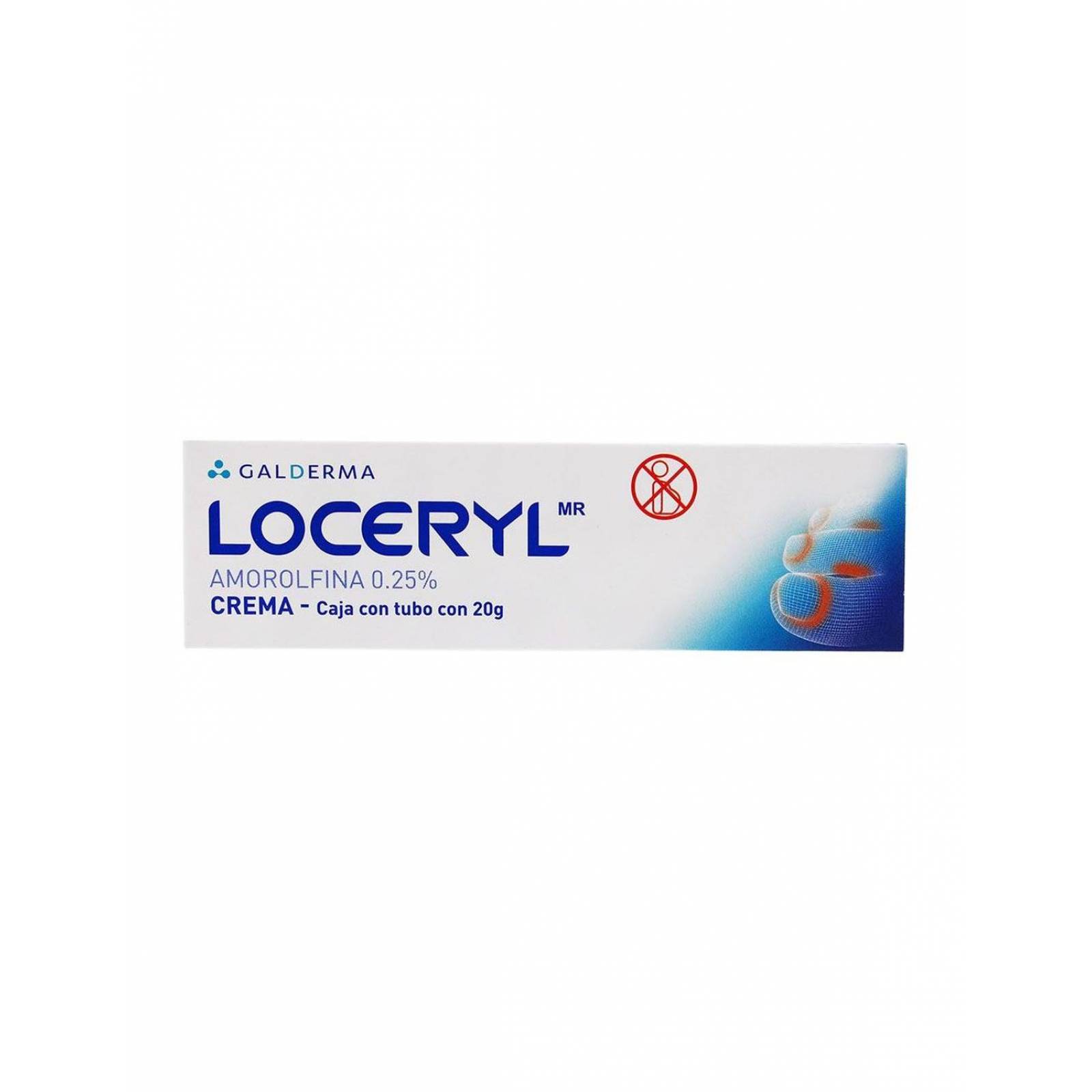 Loceryl Crema 0.25% Tubo Con 20 G 