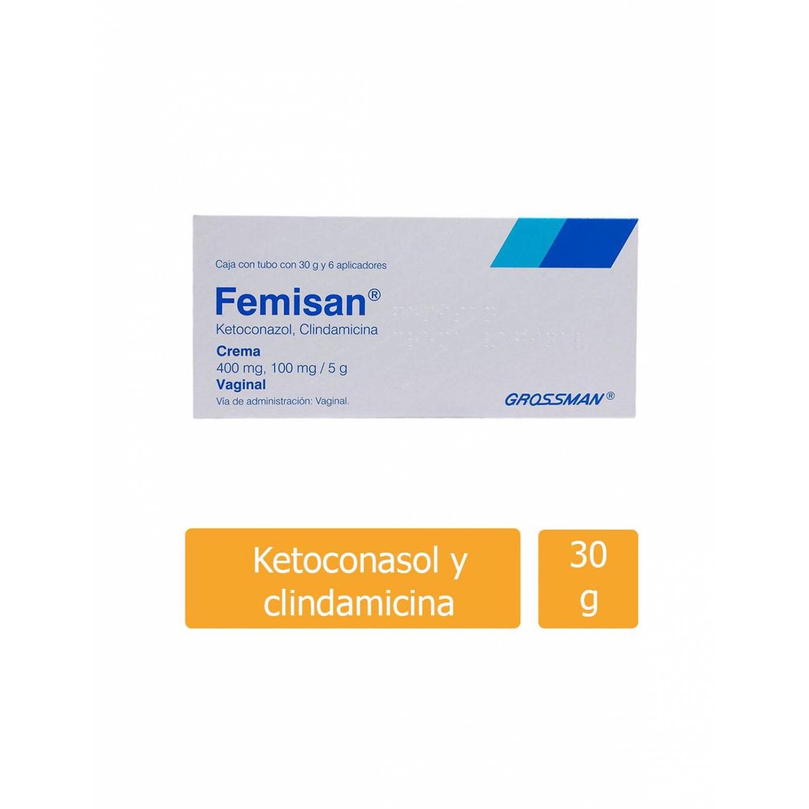 Femisan Crema Vaginal 400mg,100mg/5g Caja Con Tubo Con 30g 