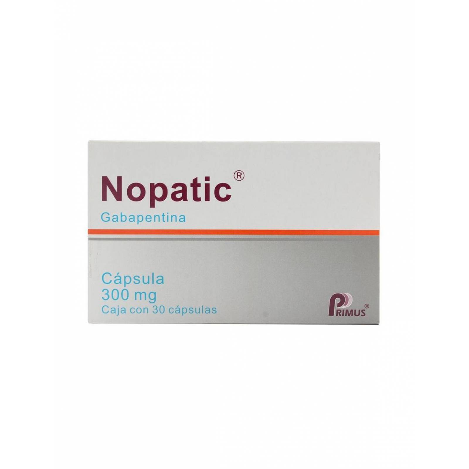 Nopatic 300 mg Caja Con 30 Cápsulas 