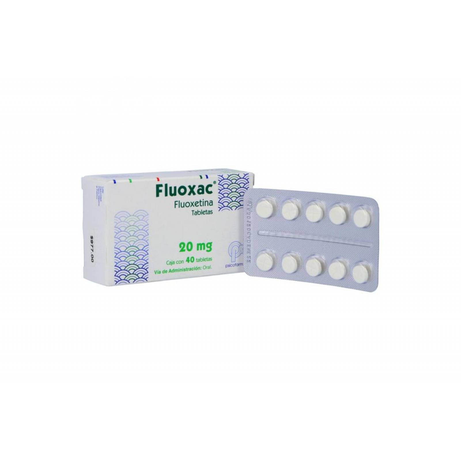 Fluoxac 20 mg Caja Con 40 Tabletas 