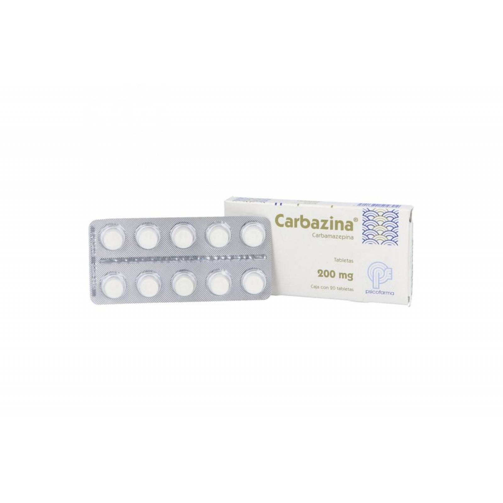 Carbazina 200 mg Caja 20 Tabletas 
