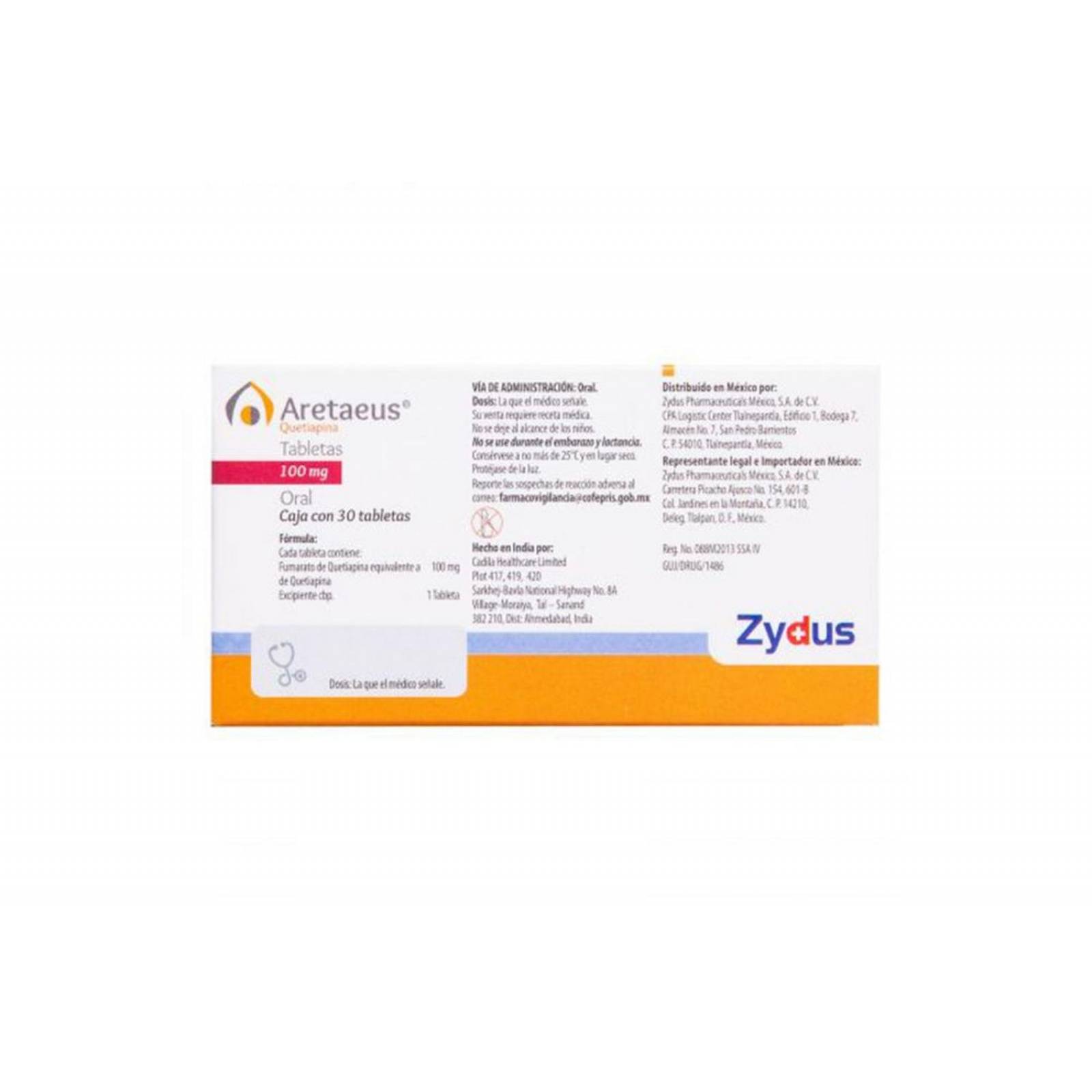 Aretaeus 100 mg Caja Con 30 Tabletas 