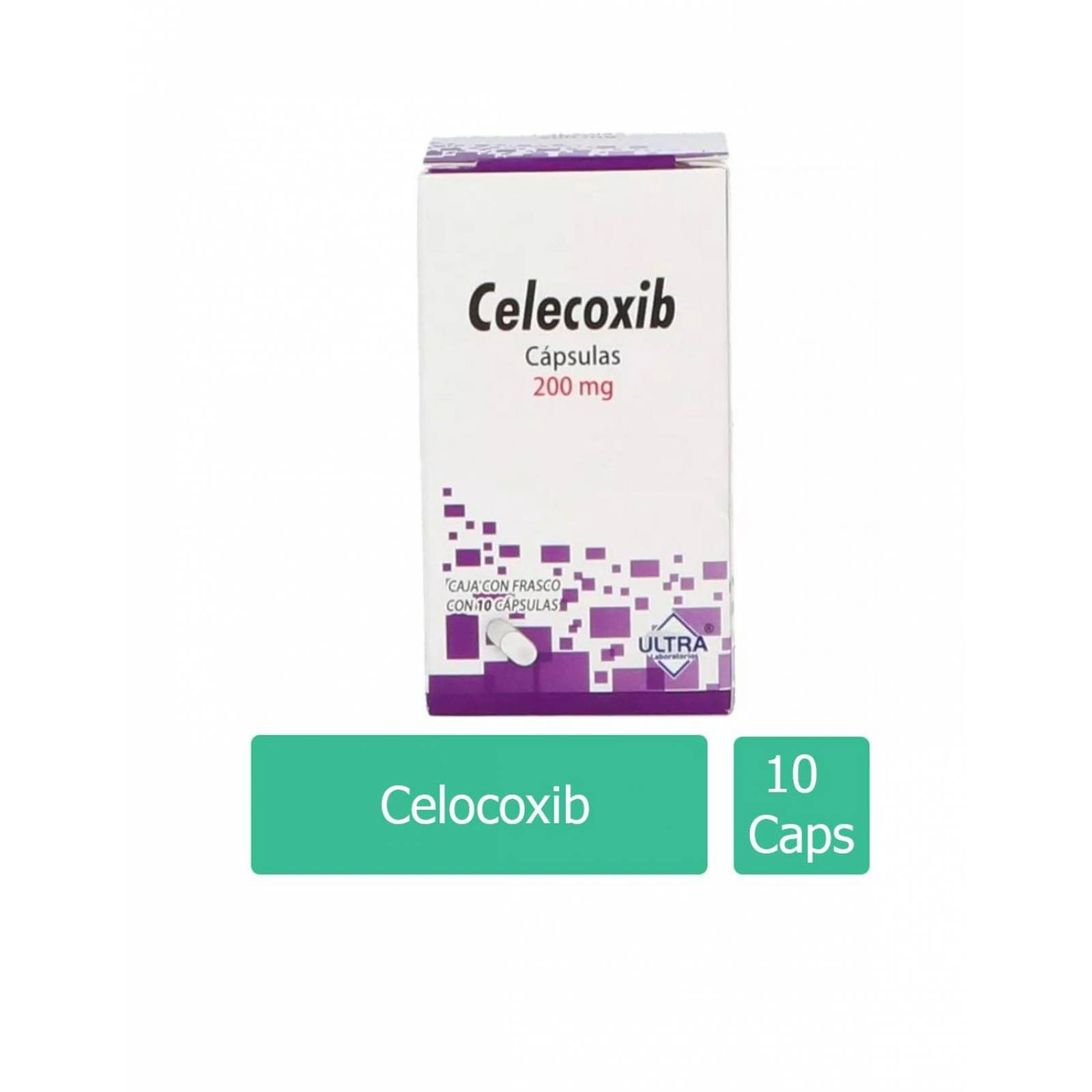 Celecoxib 200 mg Caja Con Frasco Con 10 Cápsulas 
