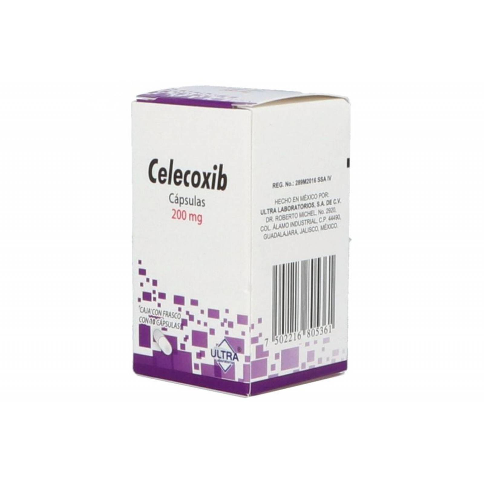 Celecoxib 200 mg Caja Con Frasco Con 10 Cápsulas 