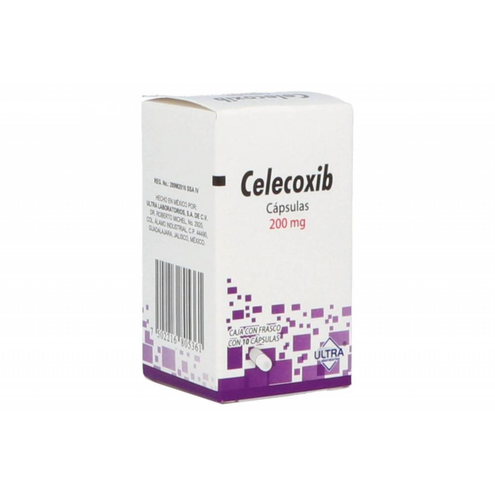 Celecoxib 200 mg Caja Con Frasco Con 10 Cápsulas 