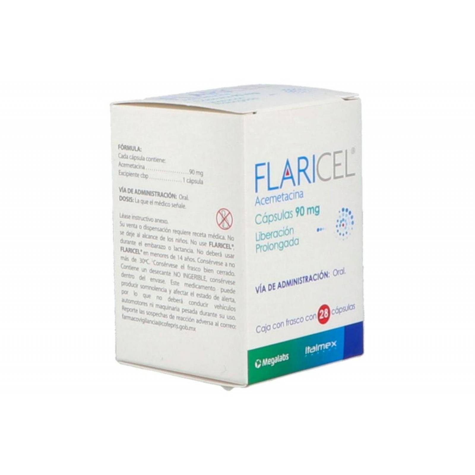 Flaricel 90 mg Caja Con 28 Cápsulas De Liberación Prolongada 