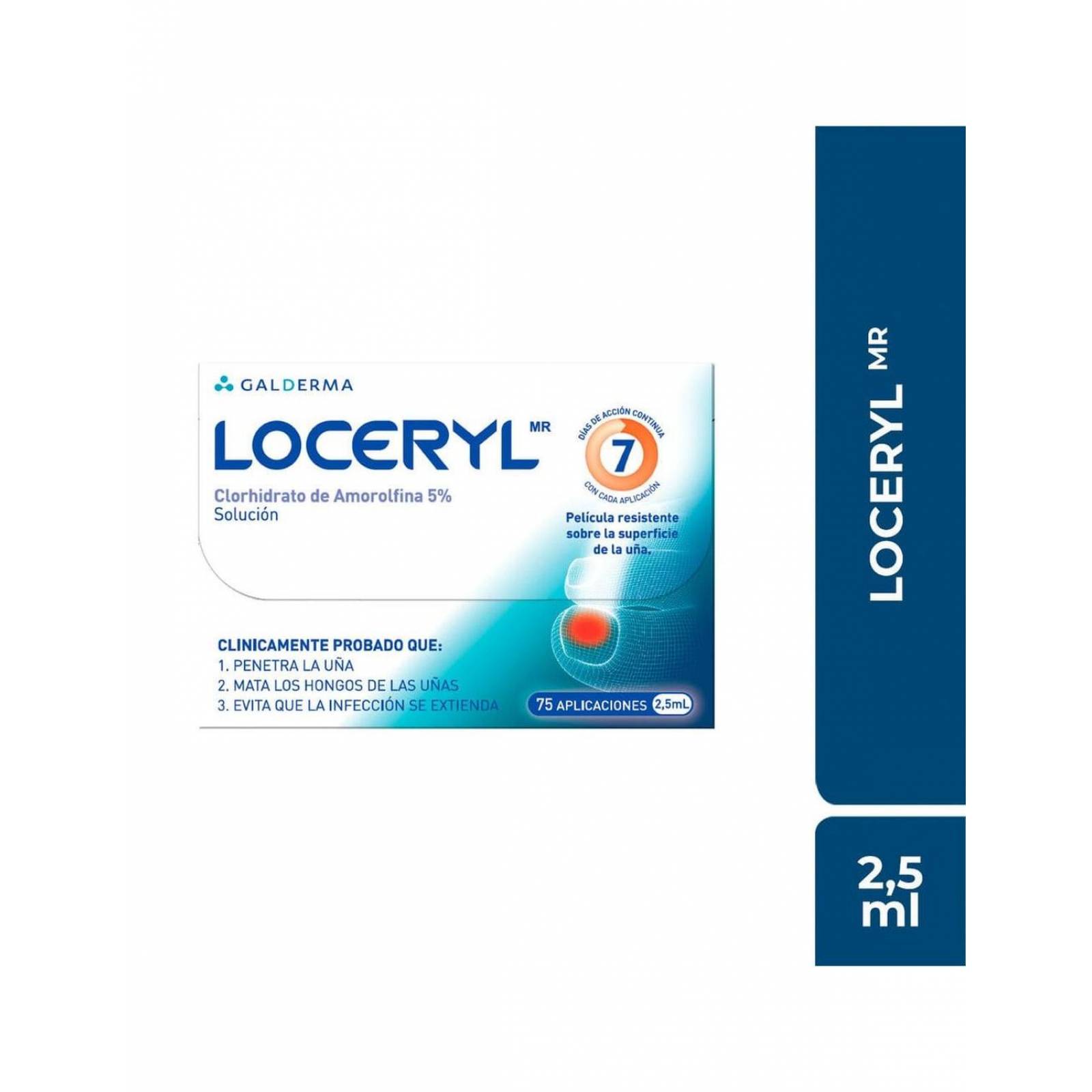 Loceryl 5% Solución Caja Con 75 Aplicaciones De 2.5 mL 