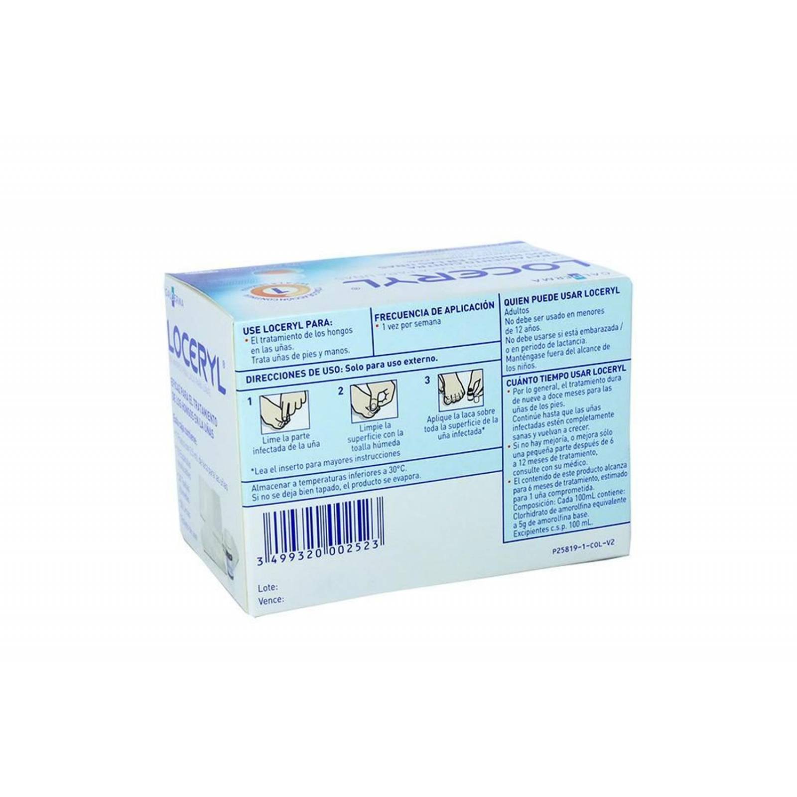 Loceryl 5% Solución Caja Con 75 Aplicaciones De 2.5 mL 