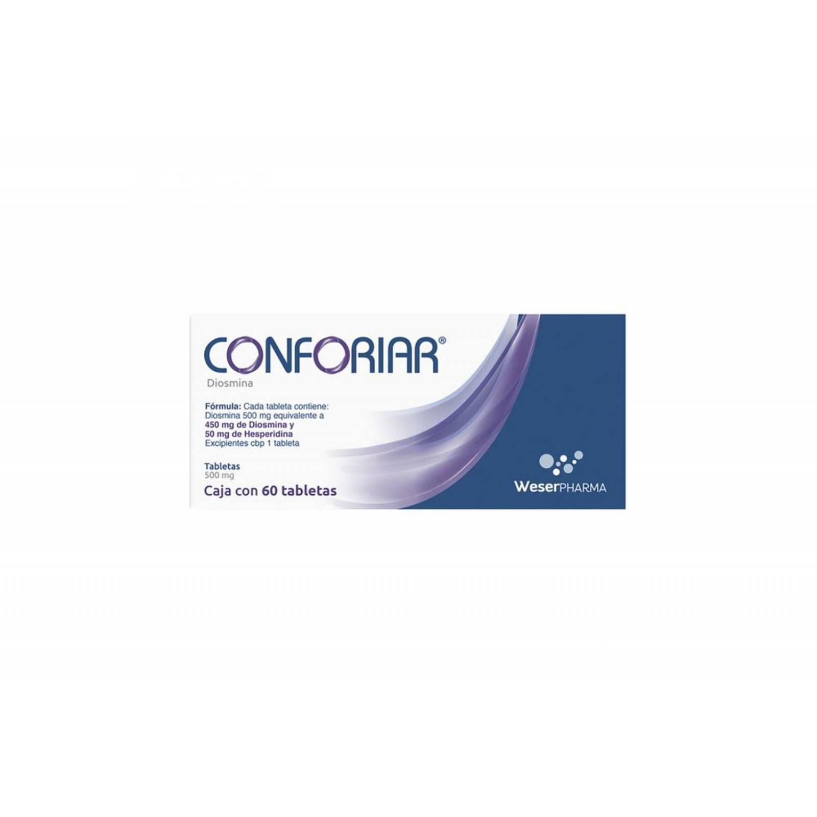 Conforiar Caja Con 60 Tabletas De 450 mg/ 50 mg 