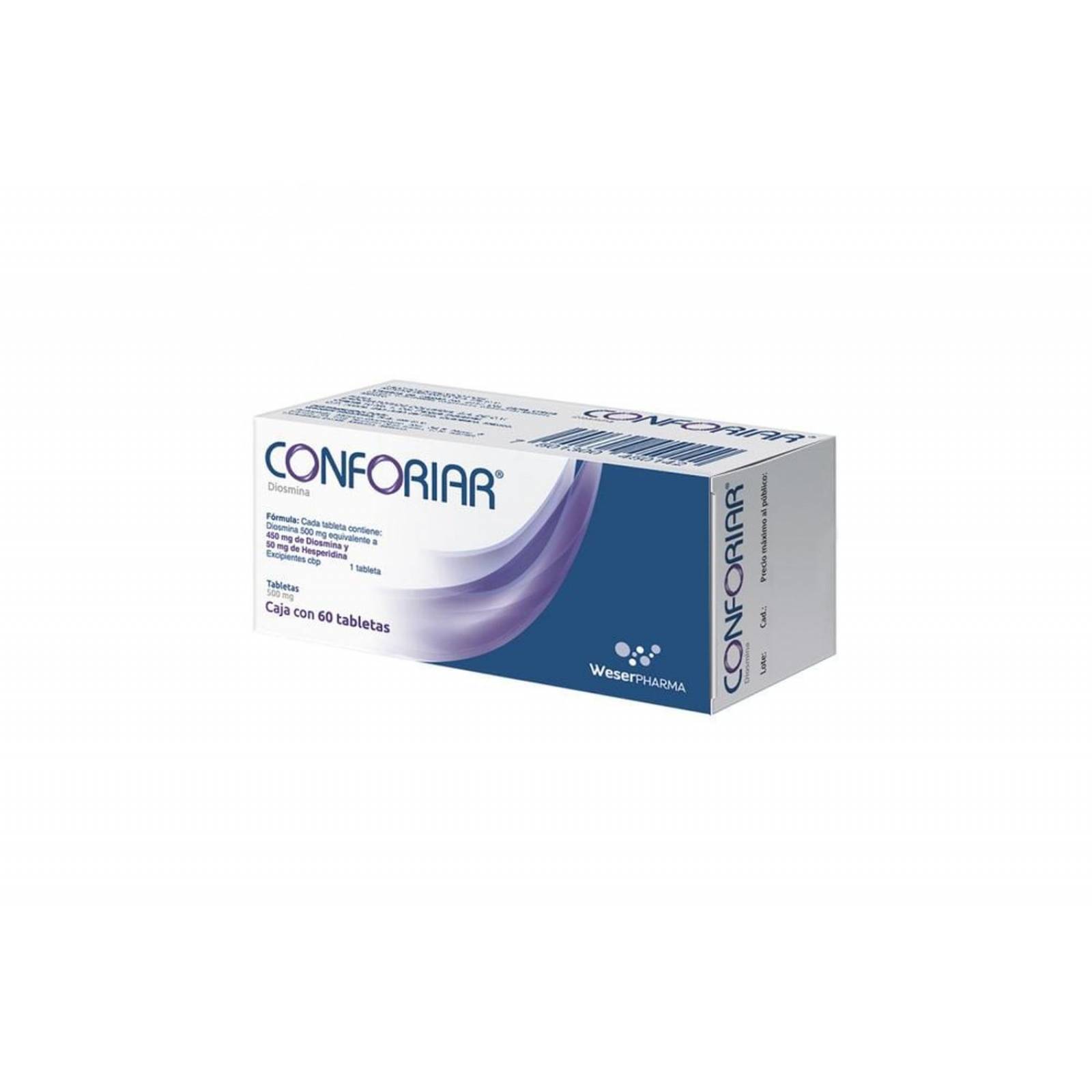 Conforiar Caja Con 60 Tabletas De 450 mg/ 50 mg 