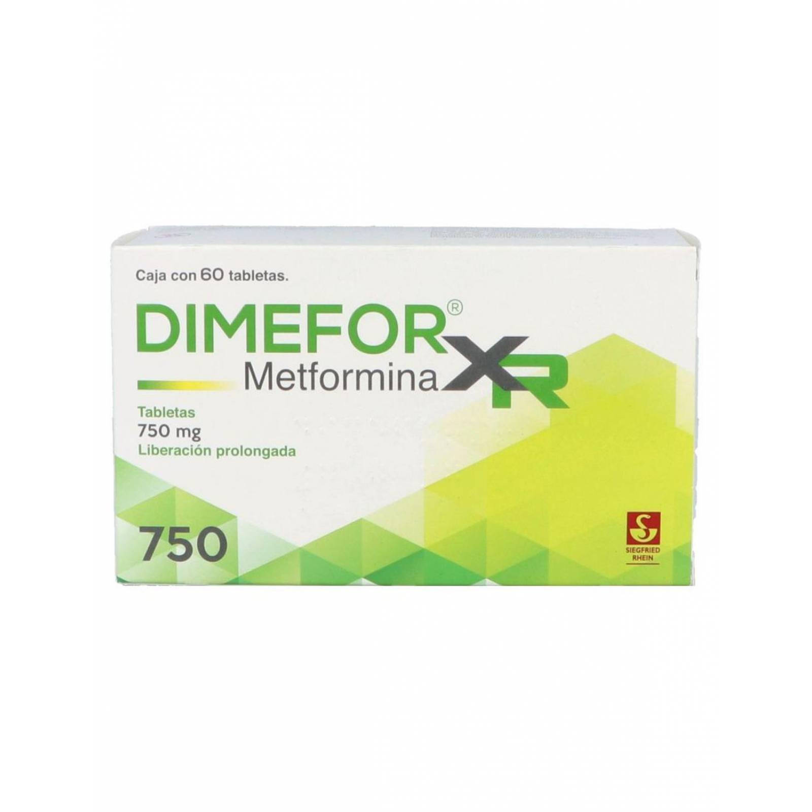 Dimefor Xr 750 mg Caja Con 60 Tabletas de Liberación Prolongada 