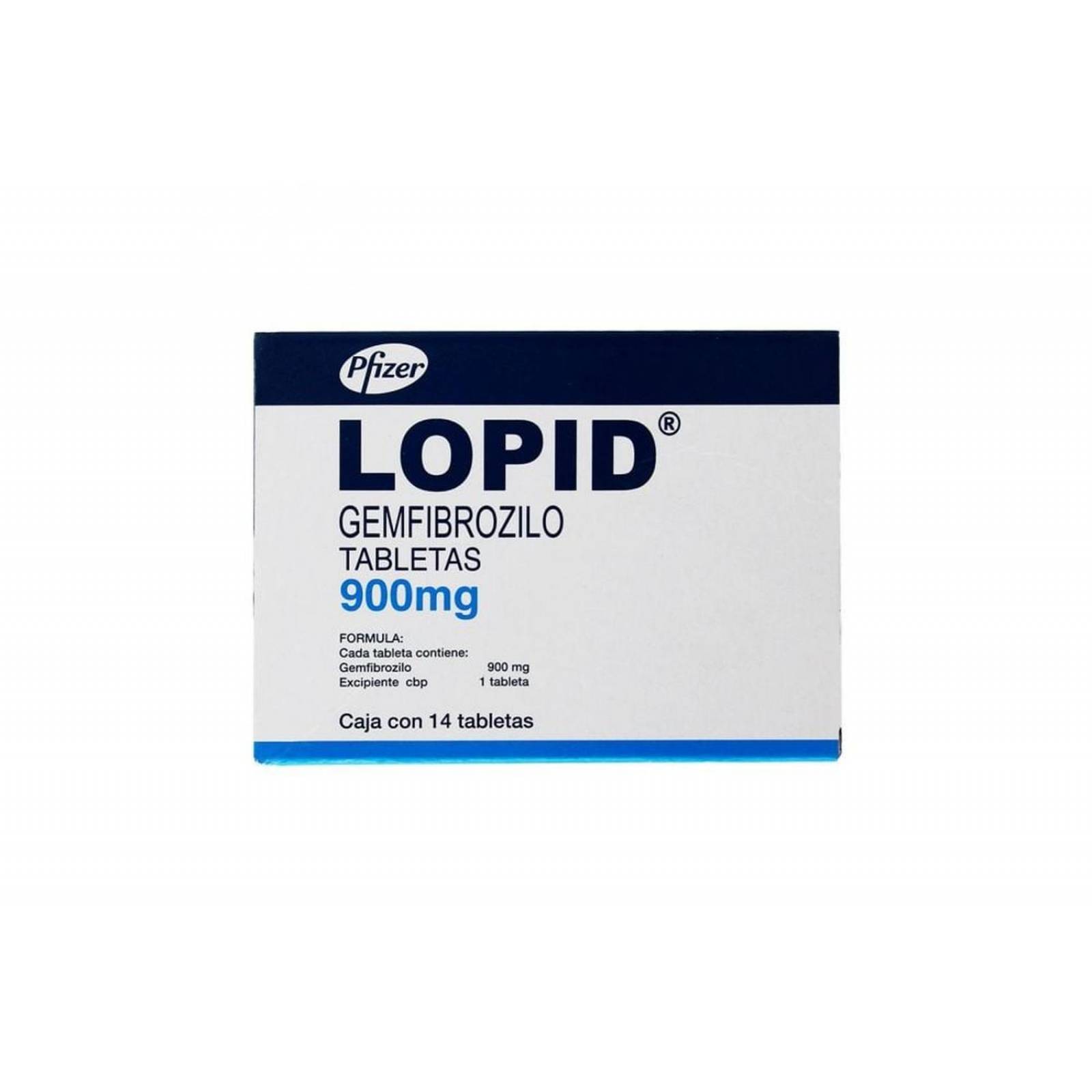Lopid 900 mg Caja Con 14 Tabletas 