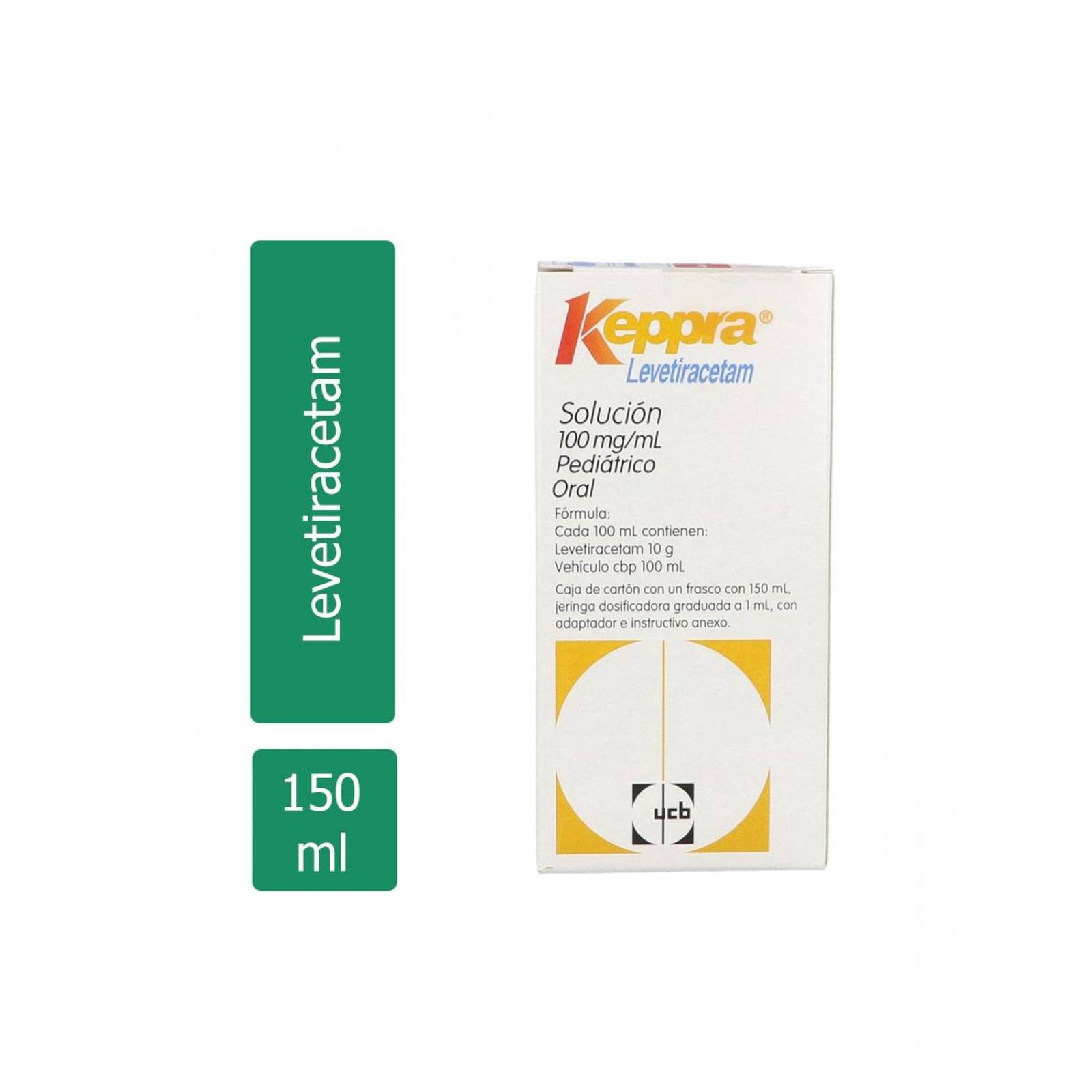 Keppra Solución 100 mg / mL Caja Con Frasco 150 mL 