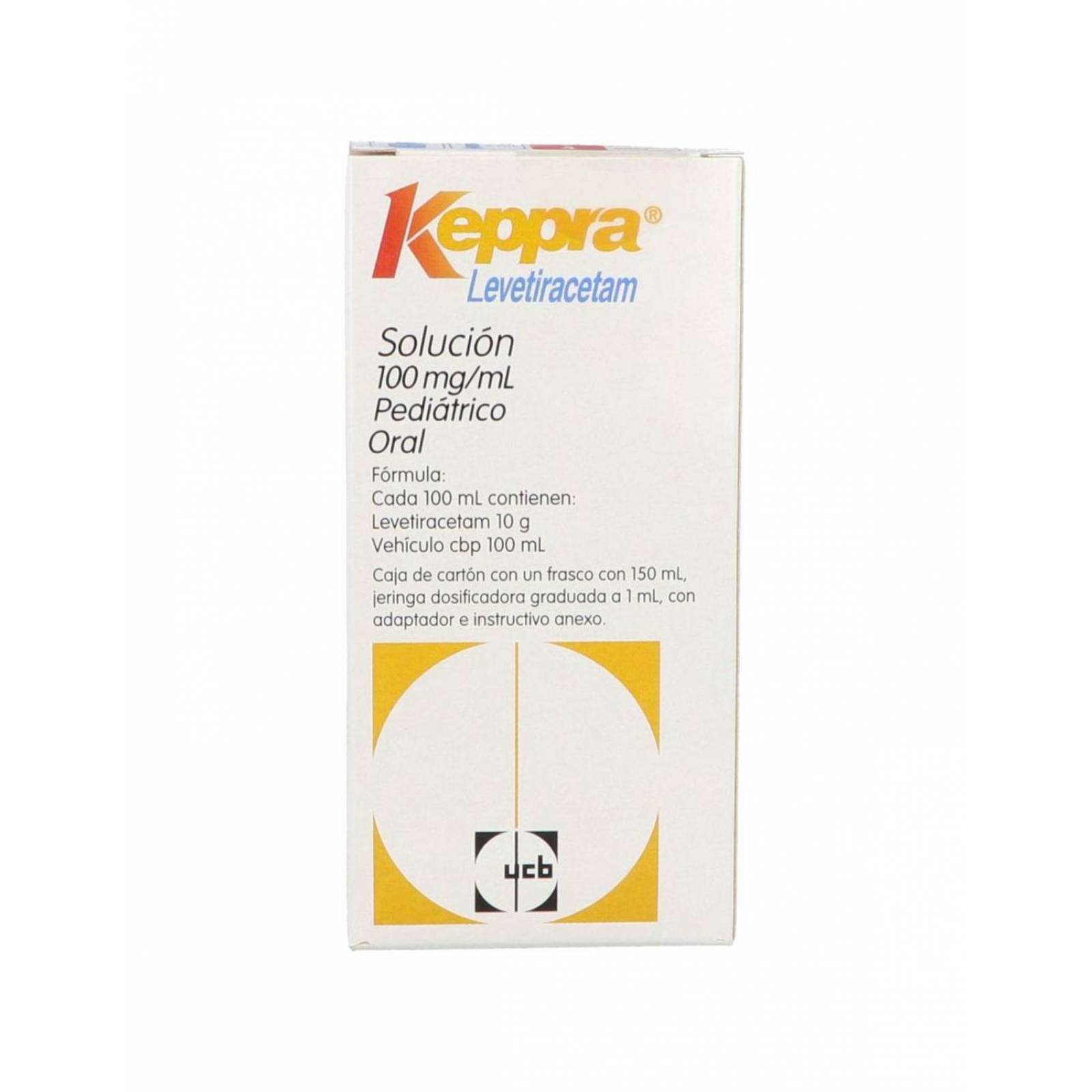 Keppra Solución 100 mg / mL Caja Con Frasco 150 mL 