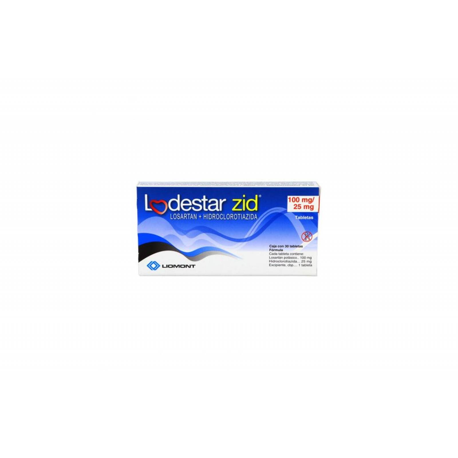 Lodestar Zid 100 mg / 25 Mg Caja Con 30 Tabletas Recubiertas 