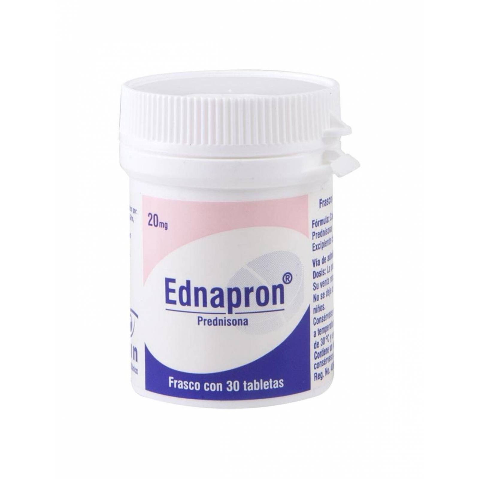 Ednapron 20 mg Frasco Con 30 Tabletas 
