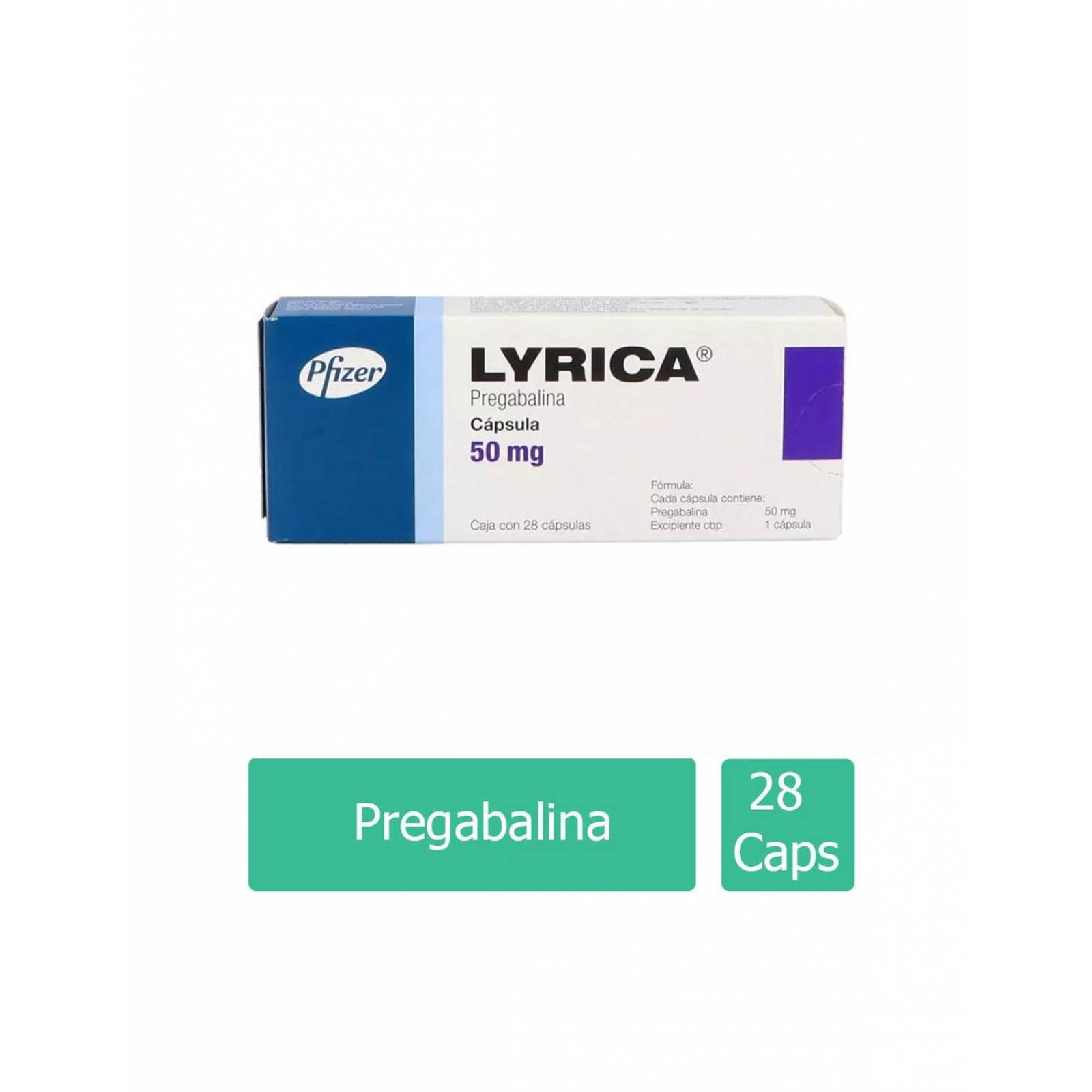 Lyrica 50 mg Caja Con 28 Cápsulas 